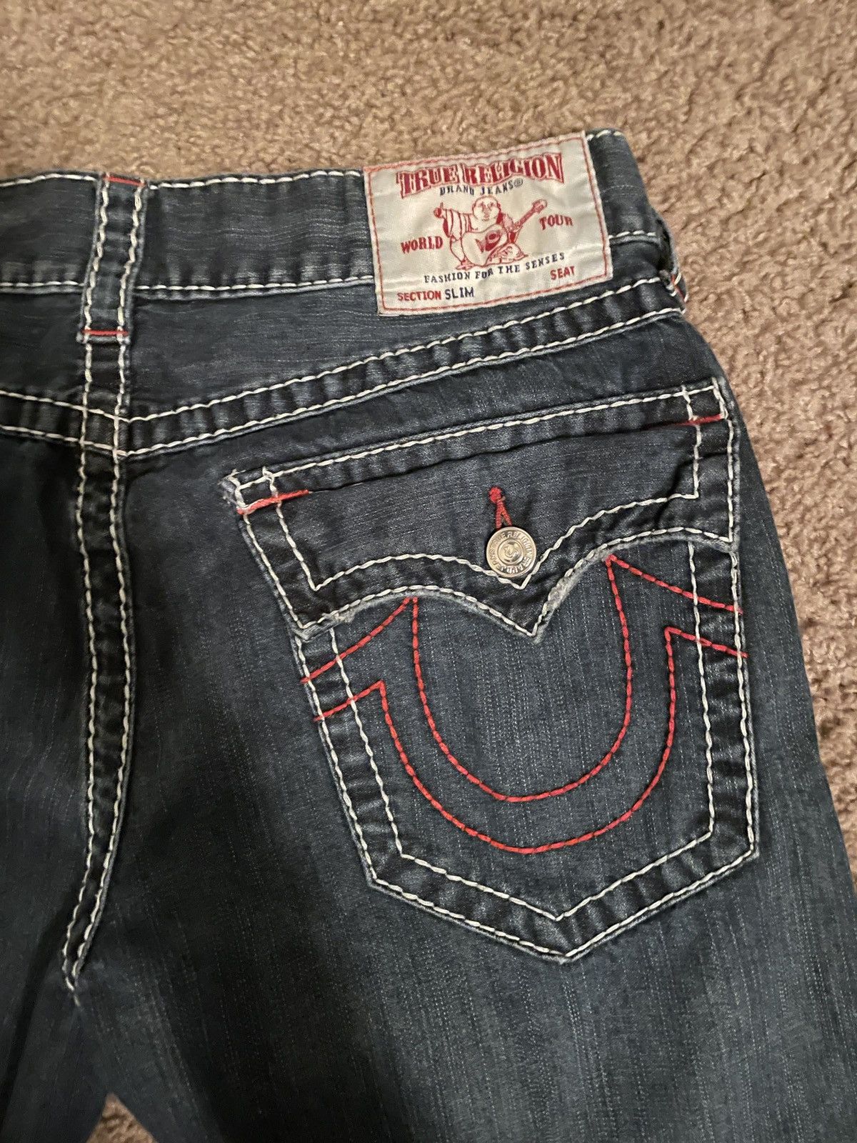 True Religion × Vintage True Religion Jeans Size US 34 / EU 50 - 6 Thumbnail