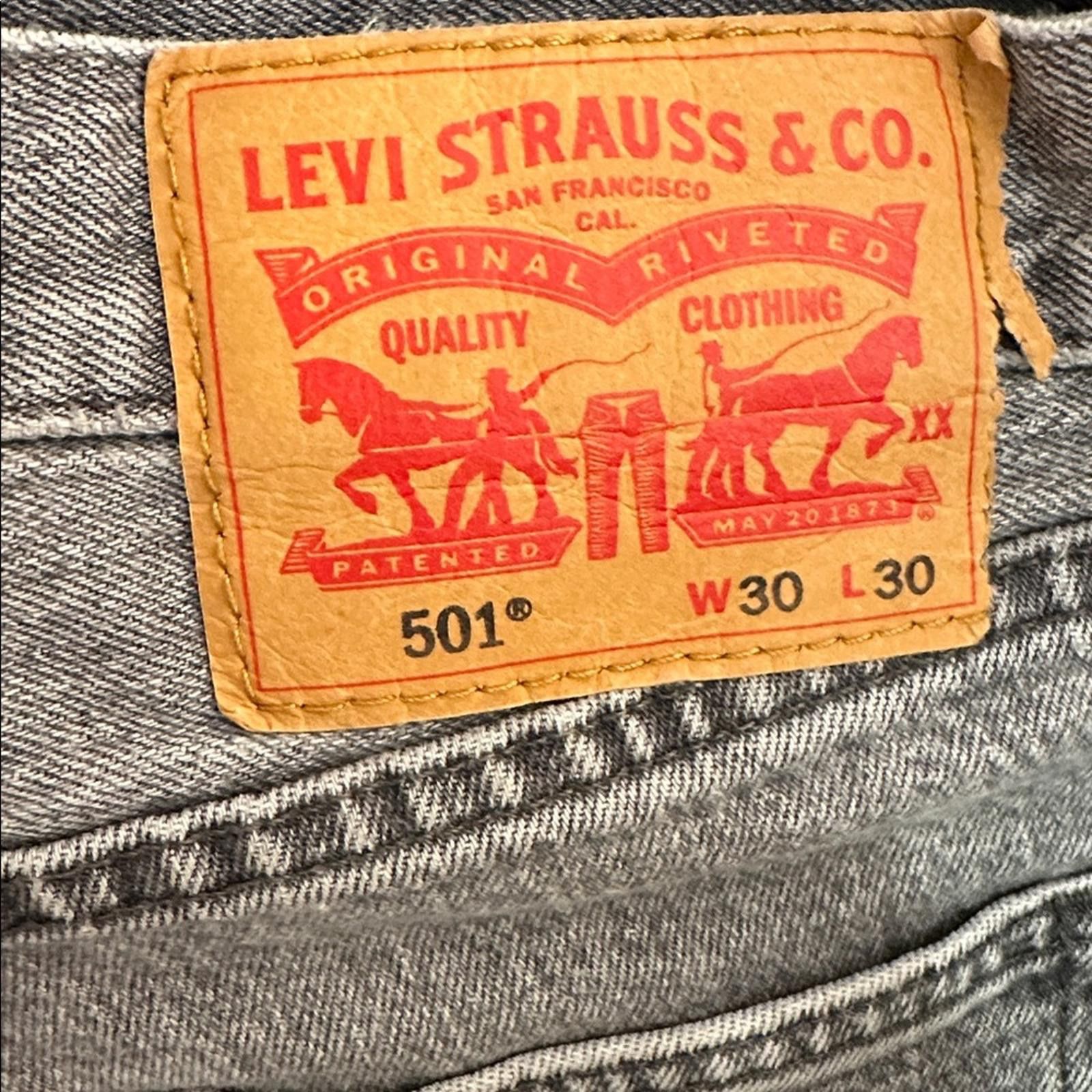 Levi's Levi's 501 sz 30 y2k Gray Acid Wash Women's High Rise Size 30" / US 8 / IT 44 - 2 Thumbnail