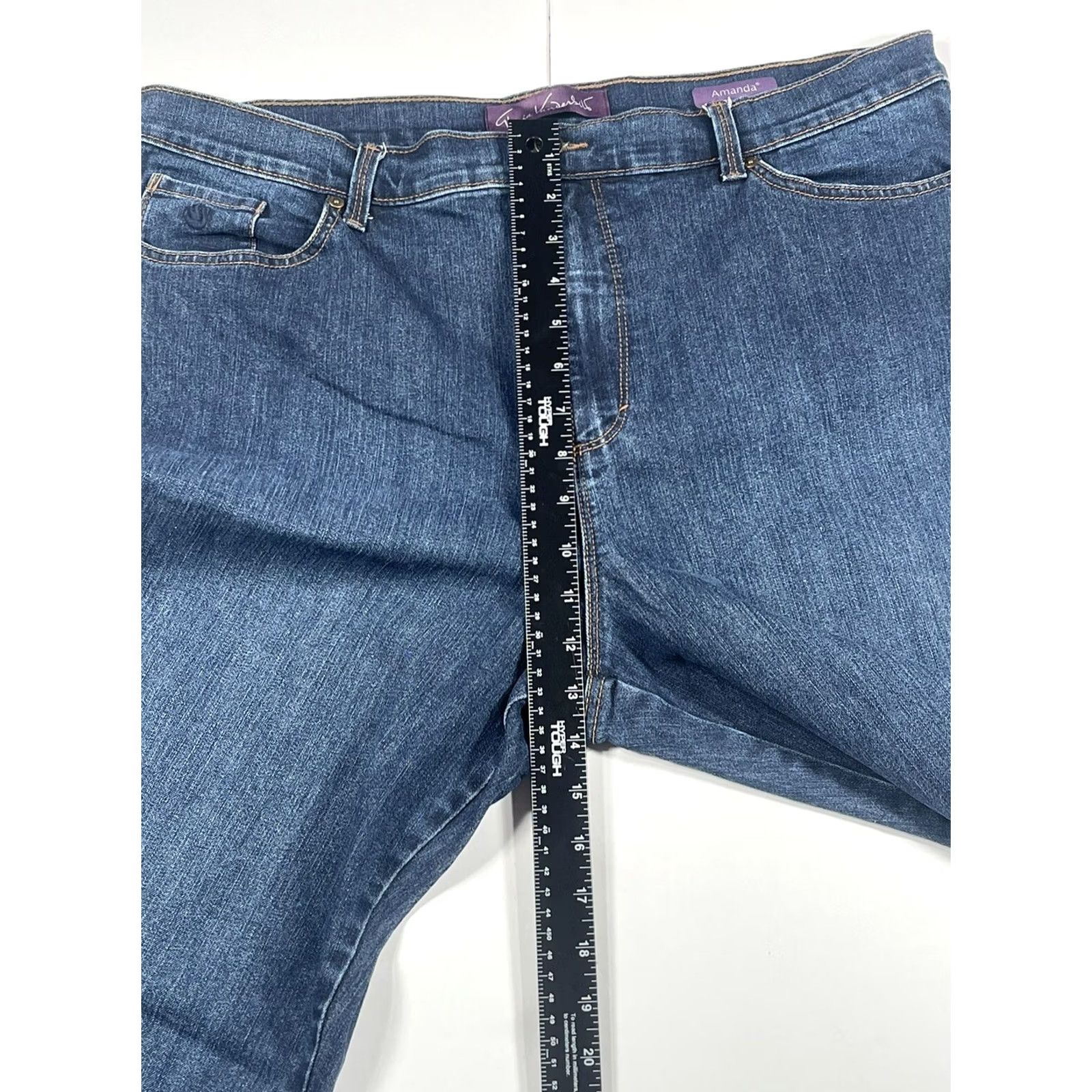 Gloria Vanderbilt Gloria Vanderbilt Amanda Jeans Women's Plus Size Blue Denim Size 18 Size 40" / US 18 - 4 Thumbnail