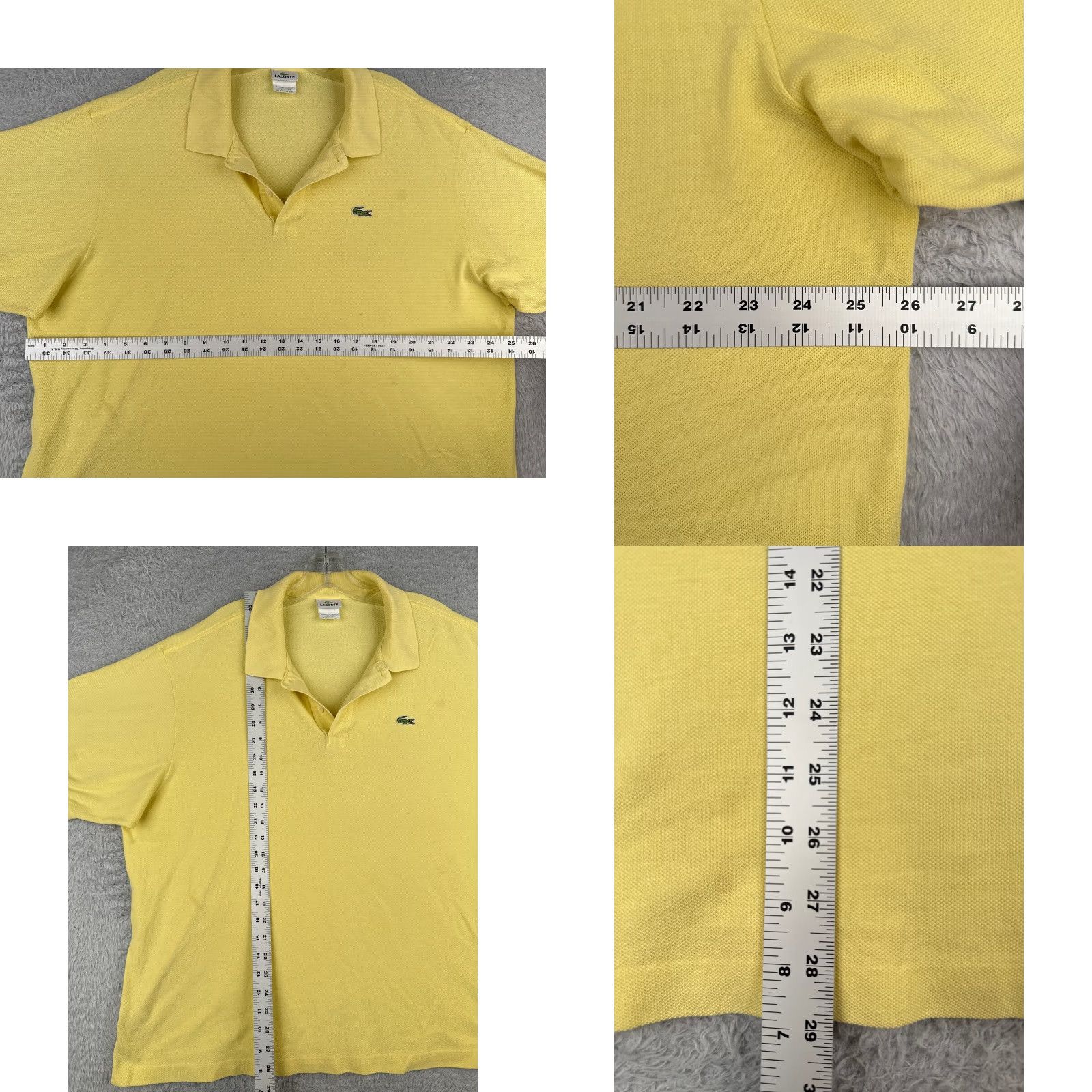 Lacoste Lacoste Polo Shirt Men Short Sleeve 100% Cotton Yellow Slim Fit 9 Size US M / EU 48-50 / 2 - 8 Thumbnail