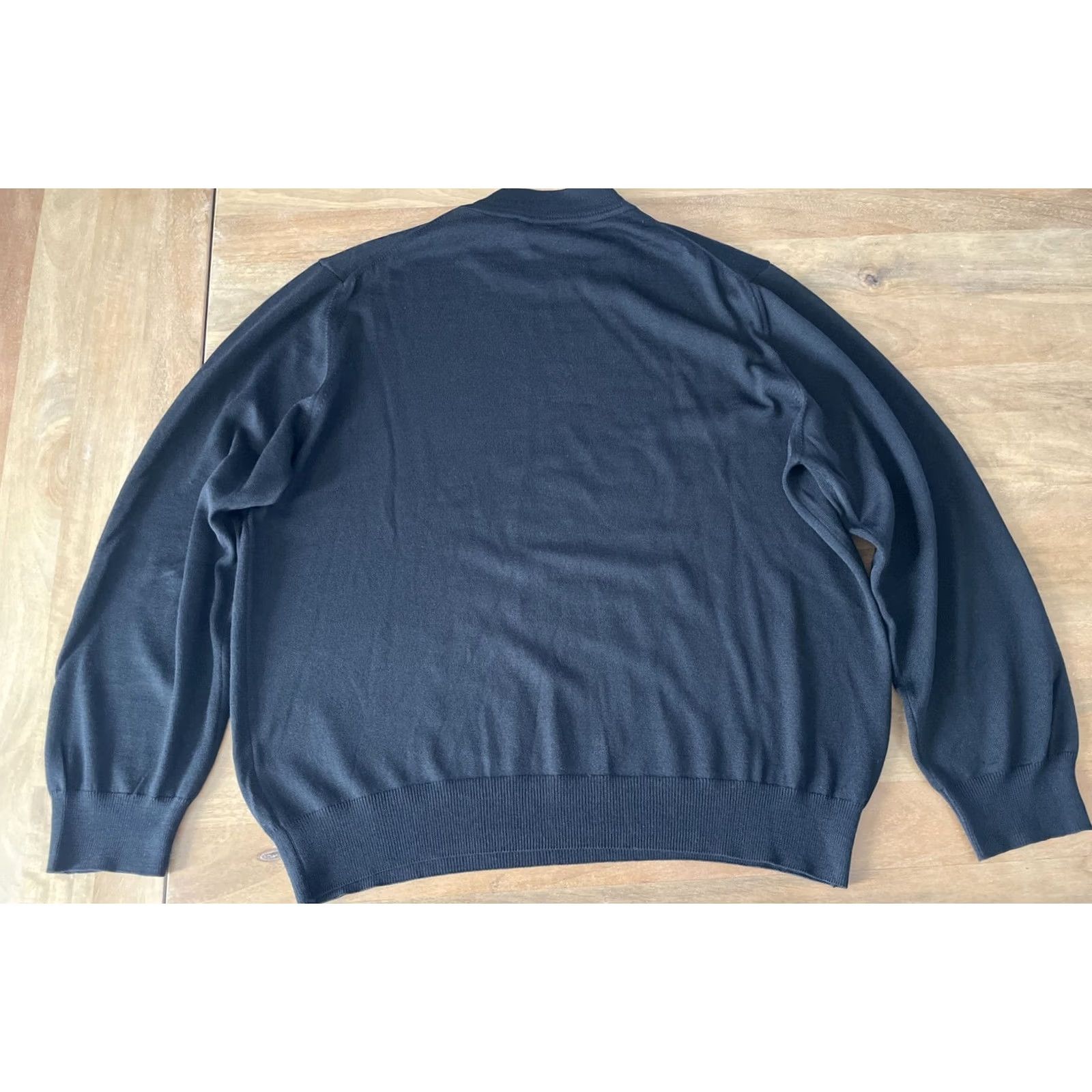 Nordstrom Nordstrom Sweater Men's XL Black 100% Merino Wool Mock Neck Italy Vintage No 90s Classic Preppy Y2K Golf Pullover Knit Wool Shirt Size US XL / EU 56 / 4 - 2 Thumbnail