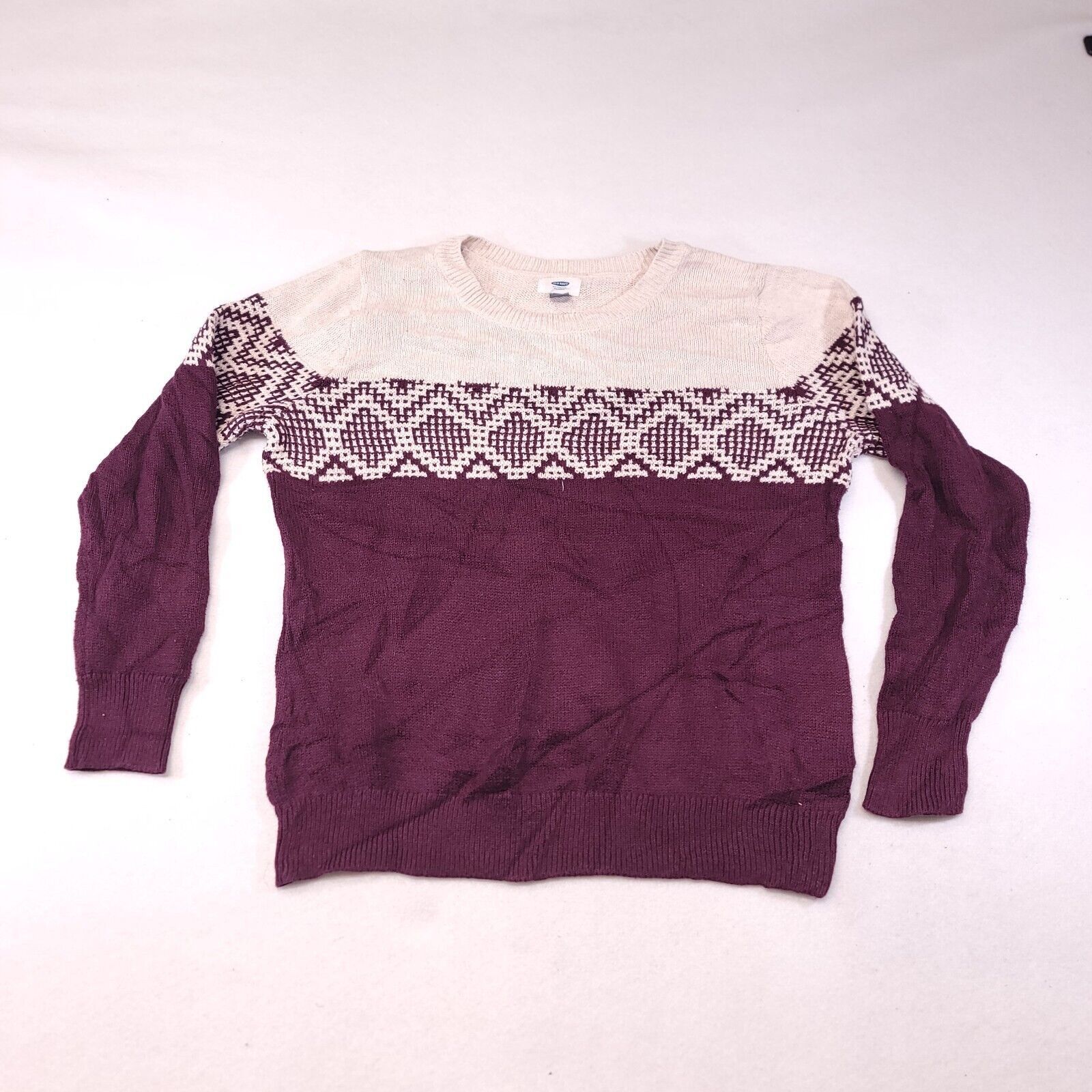 Old Navy Old Navy Cotton Sweater Womens Size Extra Large XL Maroon Size XL / US 12-14 / IT 48-50 - 2 Thumbnail