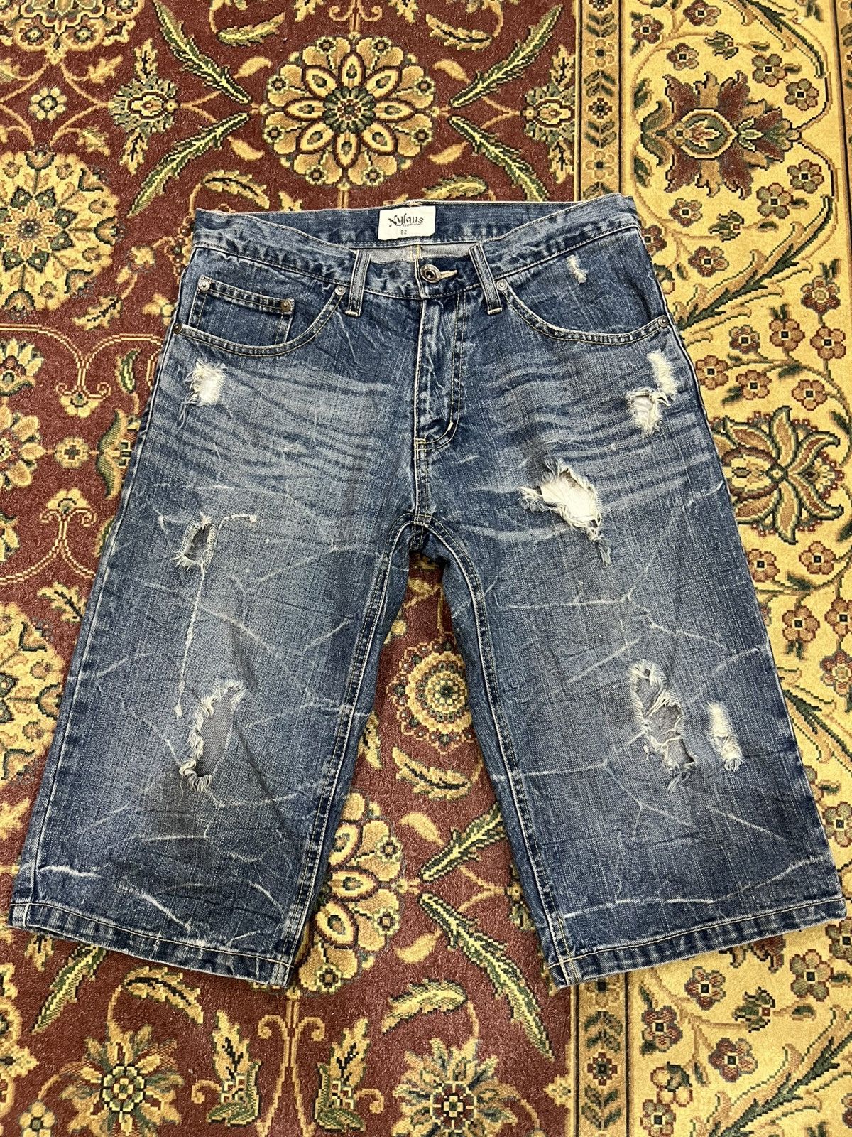 Japanese Brand Nylaus Clothing Distress Short Jean Size US 31 - 1 Thumbnail