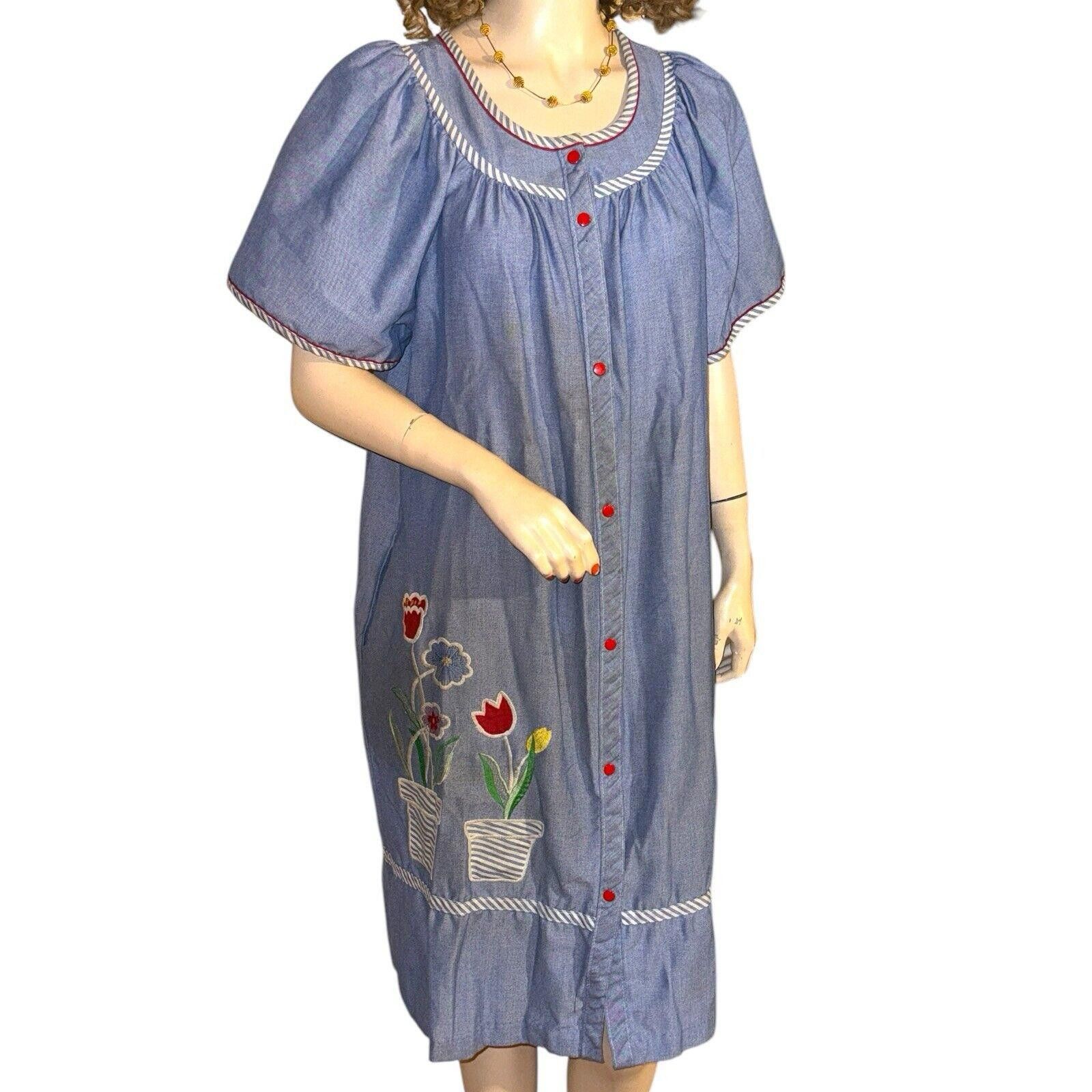 Designer Vintage Flower Pot Design Models Coat House Dress Snap L Size L / US 10 / IT 46 - 3 Thumbnail