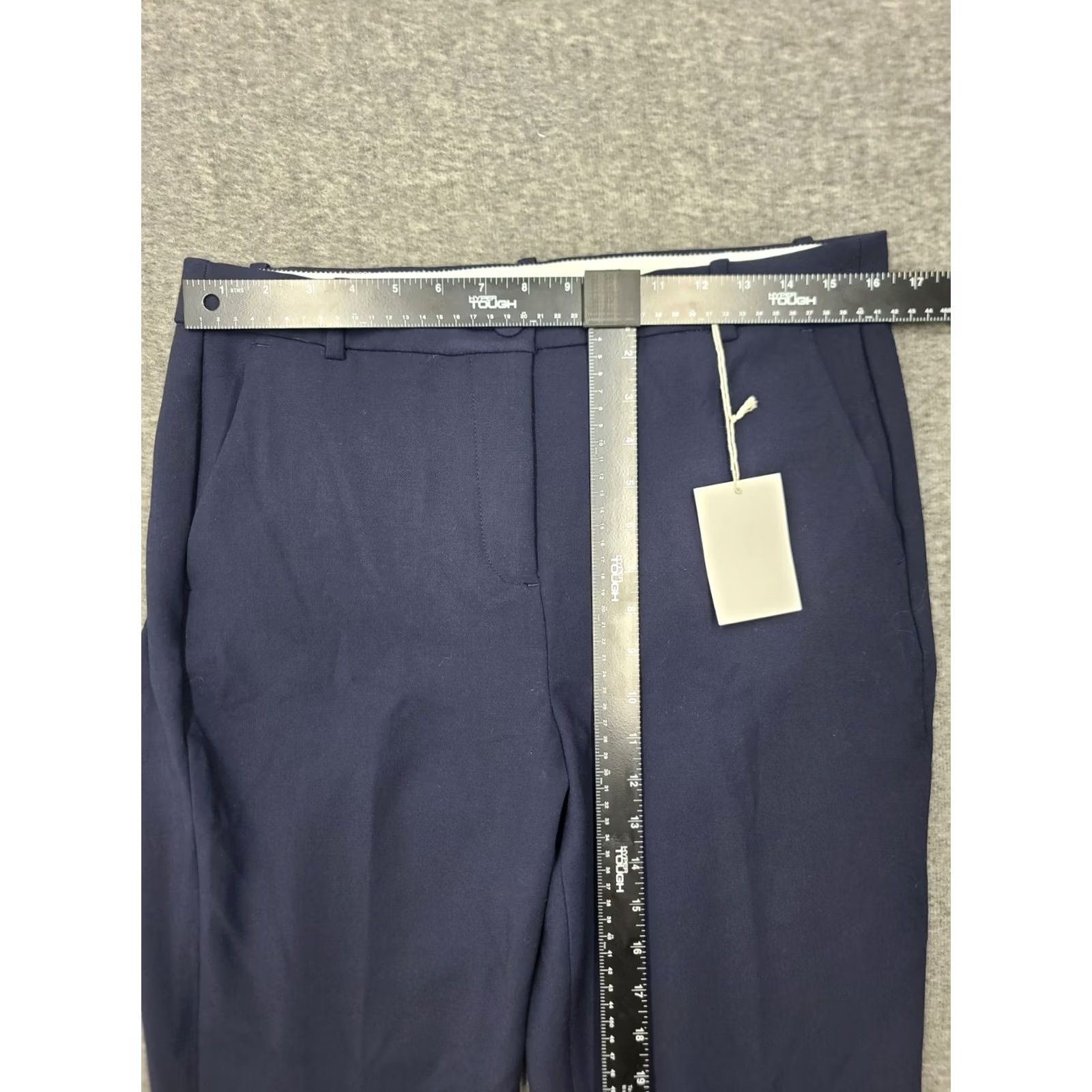 J.Crew VINTAGE J.CREW Cameron Pants High Rise Slim 12T Tall Navy Blue Four-Season Stretch Dress Slacks Woman Pants Size 34" / US 12 / IT 48 - 5 Thumbnail
