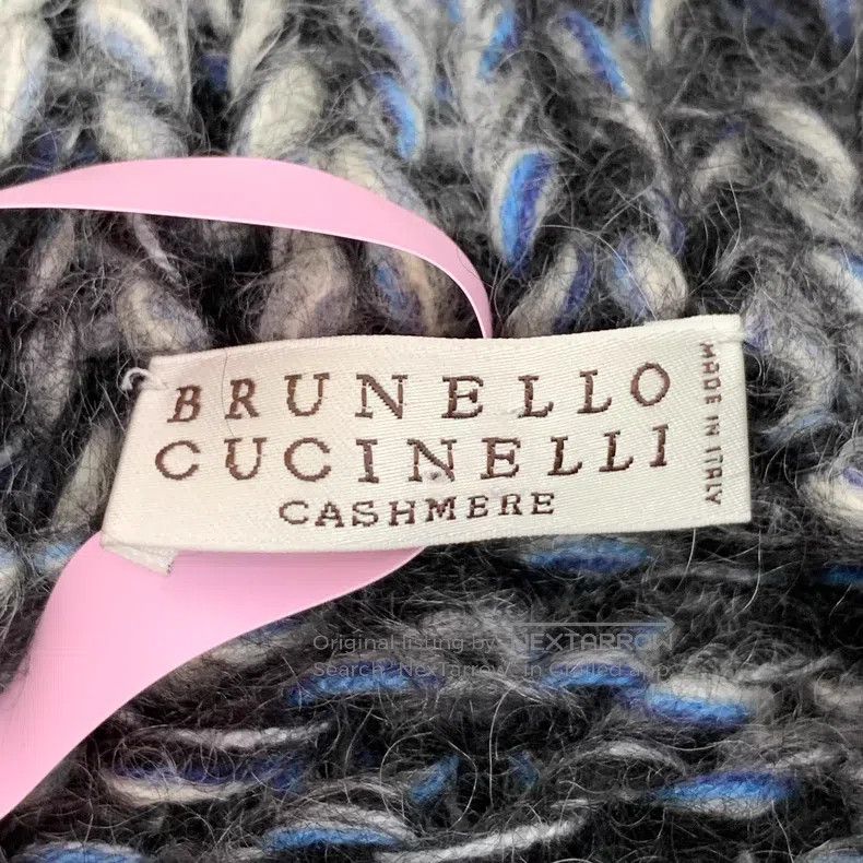 Brunello Cucinelli Brunello Cucinelli Color block mohair sweetheart knitted s Size S / US 4 / IT 40 - 5 Thumbnail
