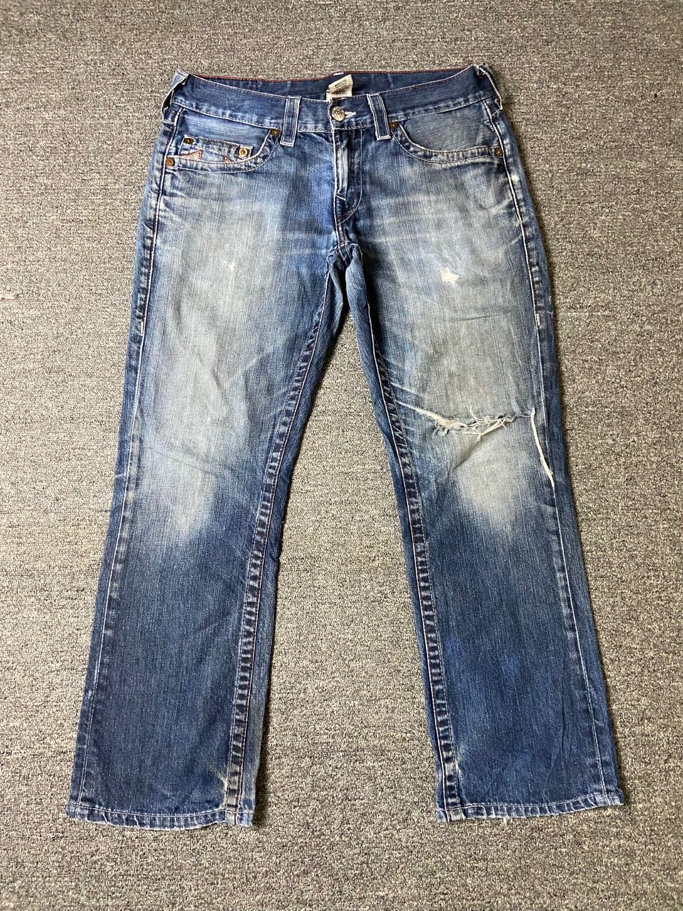 True Religion × Vintage Vintage True Religion Distressed Denim Jeans (123) Size US 34 / EU 50 - 1 Thumbnail