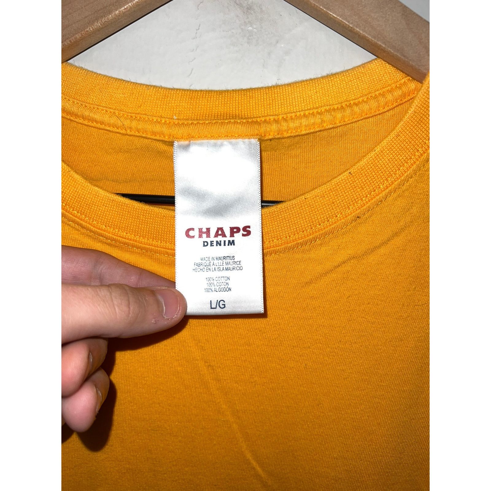 Chaps Y2K Chaps Denim Shirt Yellow Short Sleeve Tee 2000s L Large Size US L / EU 52-54 / 3 - 5 Thumbnail