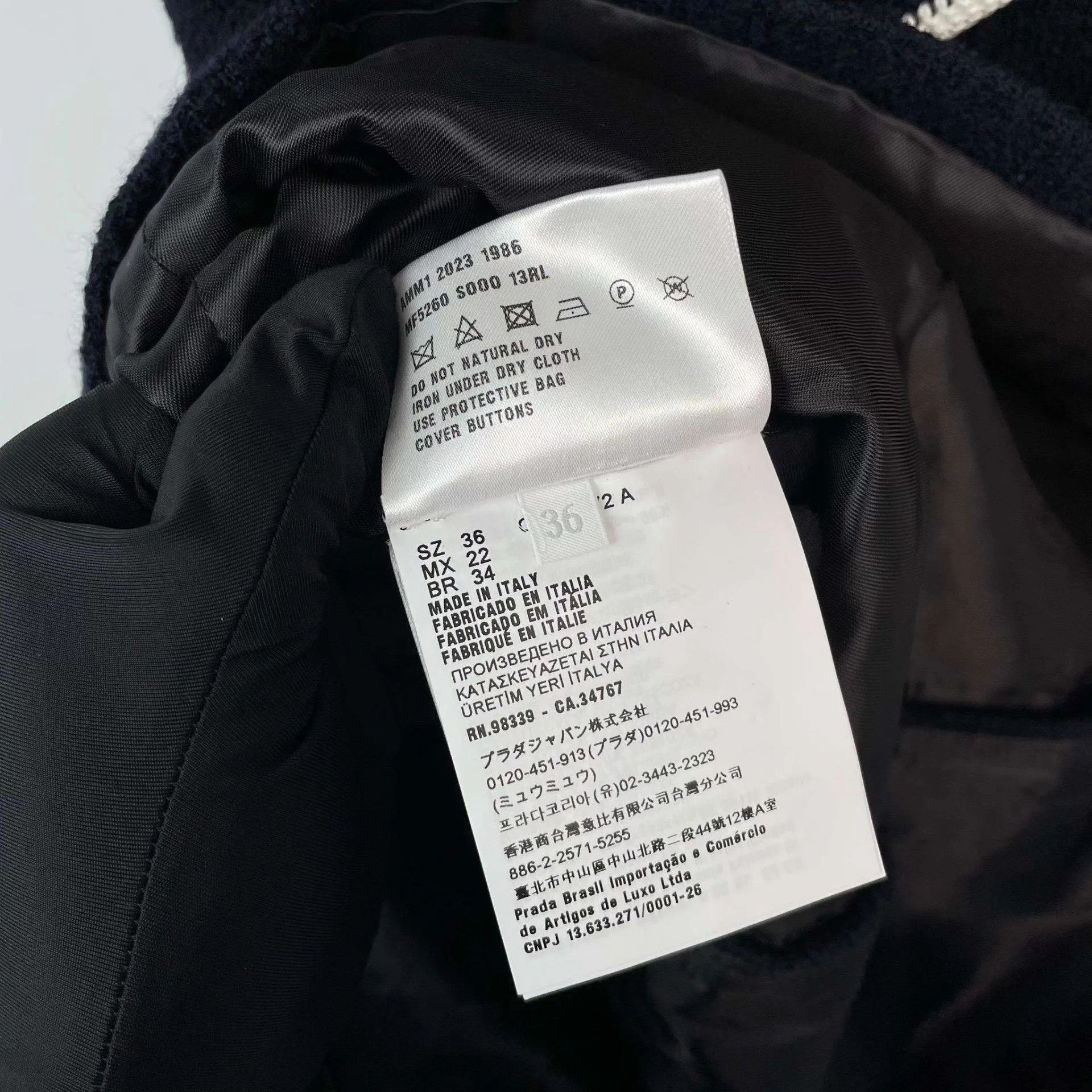 Miu Miu MIU MIU Navy Blue Navy Collar Embossed Logo Dress Size XS / US 0-2 / IT 36-38 - 5 Thumbnail