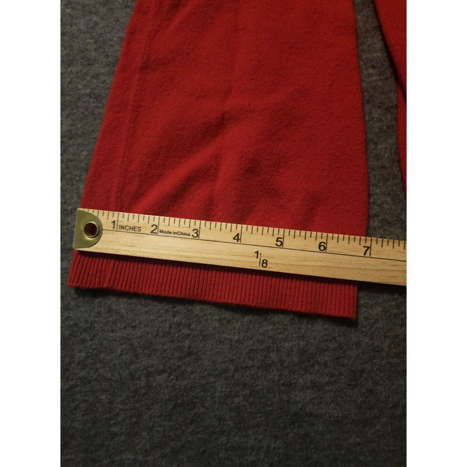 Michael Kors Michael Kors Sweater Women's L Red Long Sleeve Crew Neck Lightweight Polyester Knit Rhinestone Logo Pullover Size L / US 10 / IT 46 - 7 Thumbnail