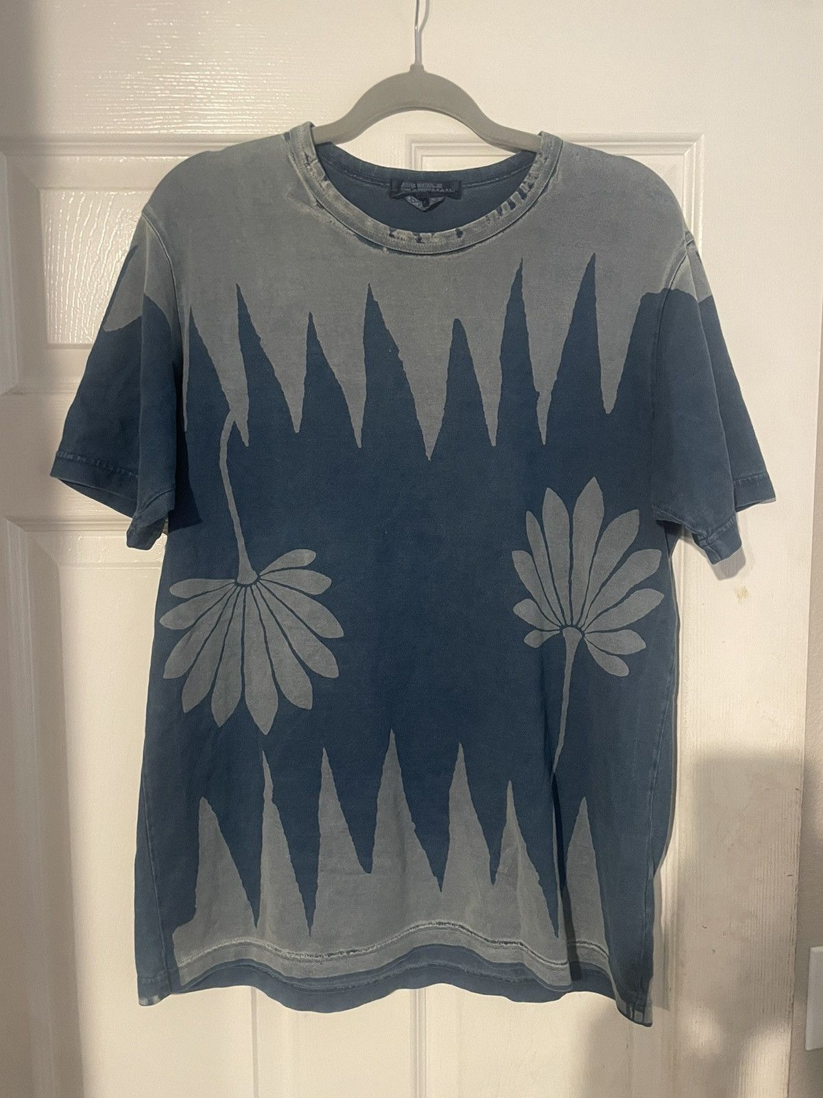 image of Junya Watanabe Indigo Dyed Tee in Blue, Men's (Size Medium)