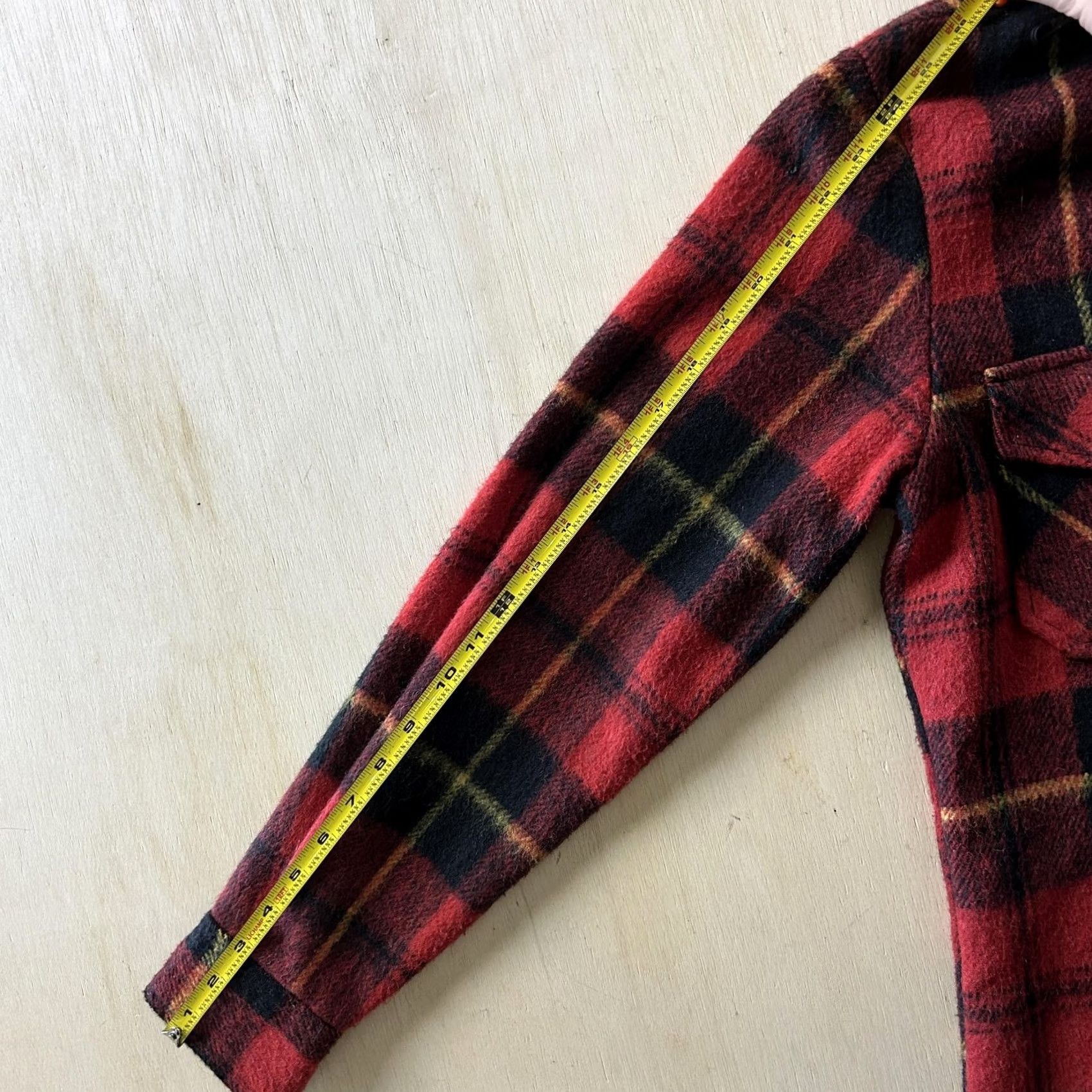 Vintage Michael Richards Red Plaid Flannel Jacket Mens Small - Linen, Button Pockets, Workwear Size US S / EU 44-46 / 1 - 5 Thumbnail