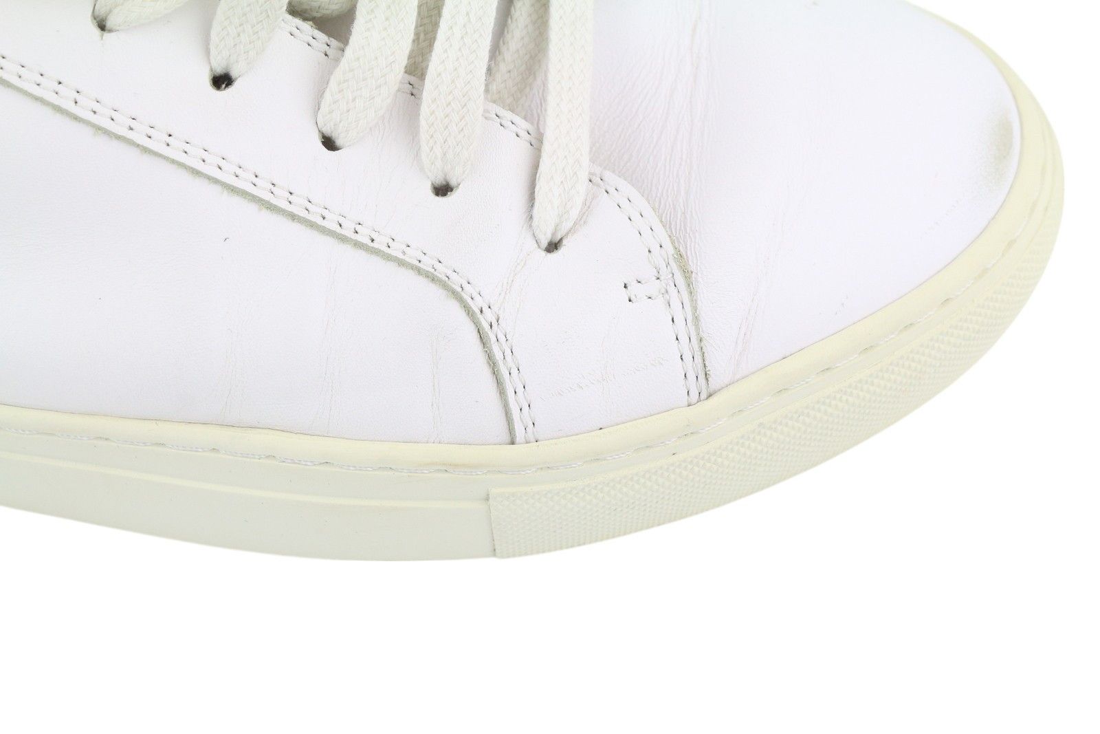 Suitsupply FW1404 EU42 White Leather Almond Toe Sneakers 83574 Size US 9 / EU 42 - 13 Thumbnail