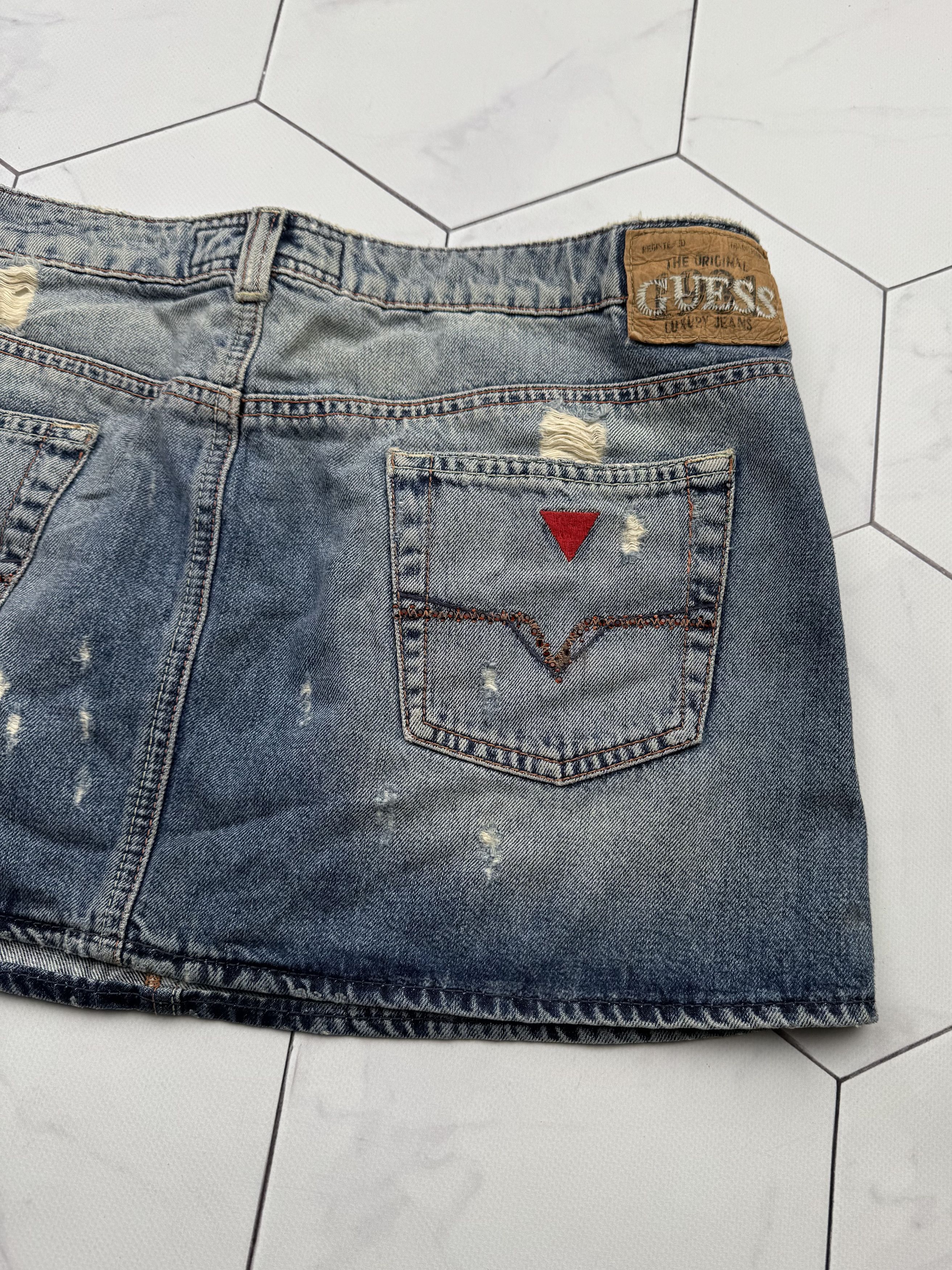 Guess Guess Vintage Mini Skirt (B198) Size 29" - 8 Thumbnail