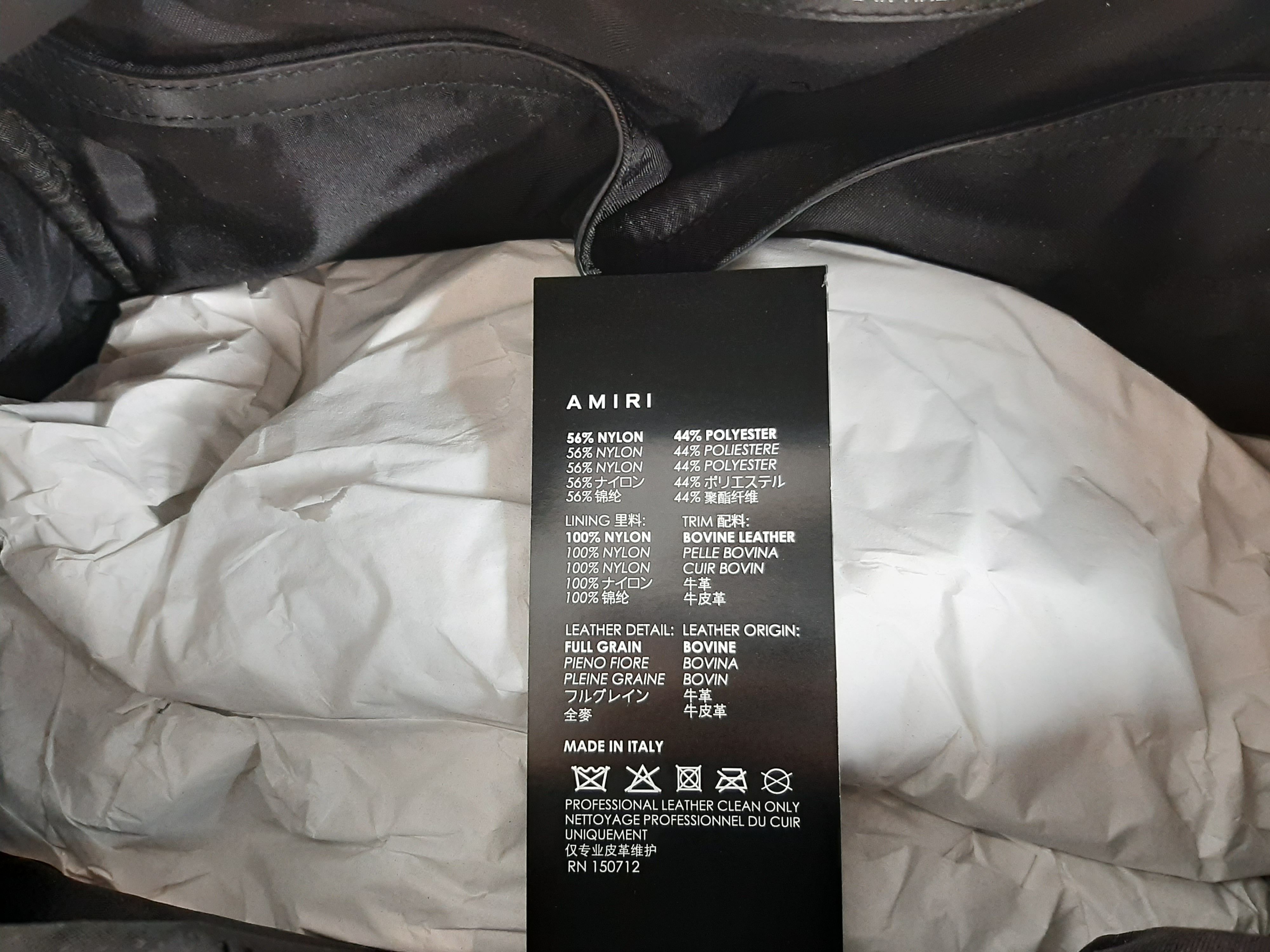Amiri Amiri Classic Nylon Backpack Black Men's One Size Size ONE SIZE - 12 Thumbnail
