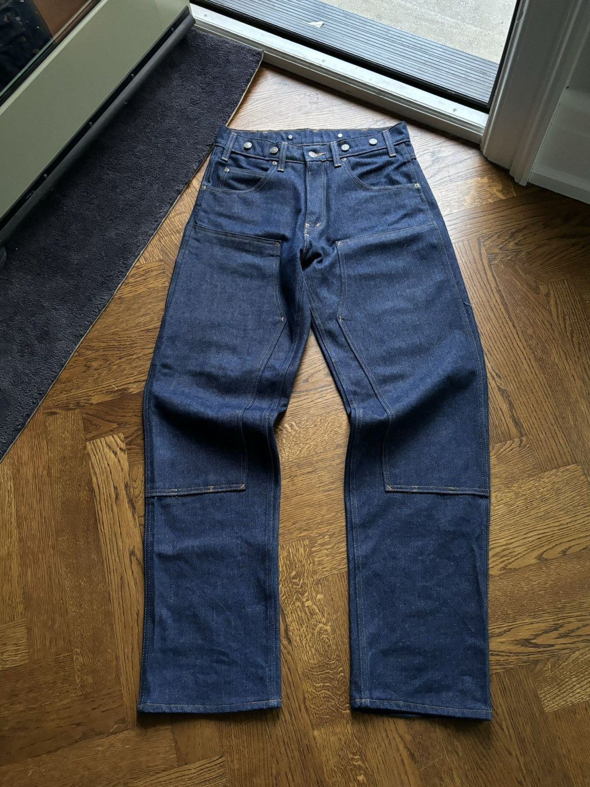 Carhartt × Vintage 1990s PRSN Blue Double Knees Vintage Prison Work Jeans Heavy Size US 32 / EU 48 - 7 Thumbnail