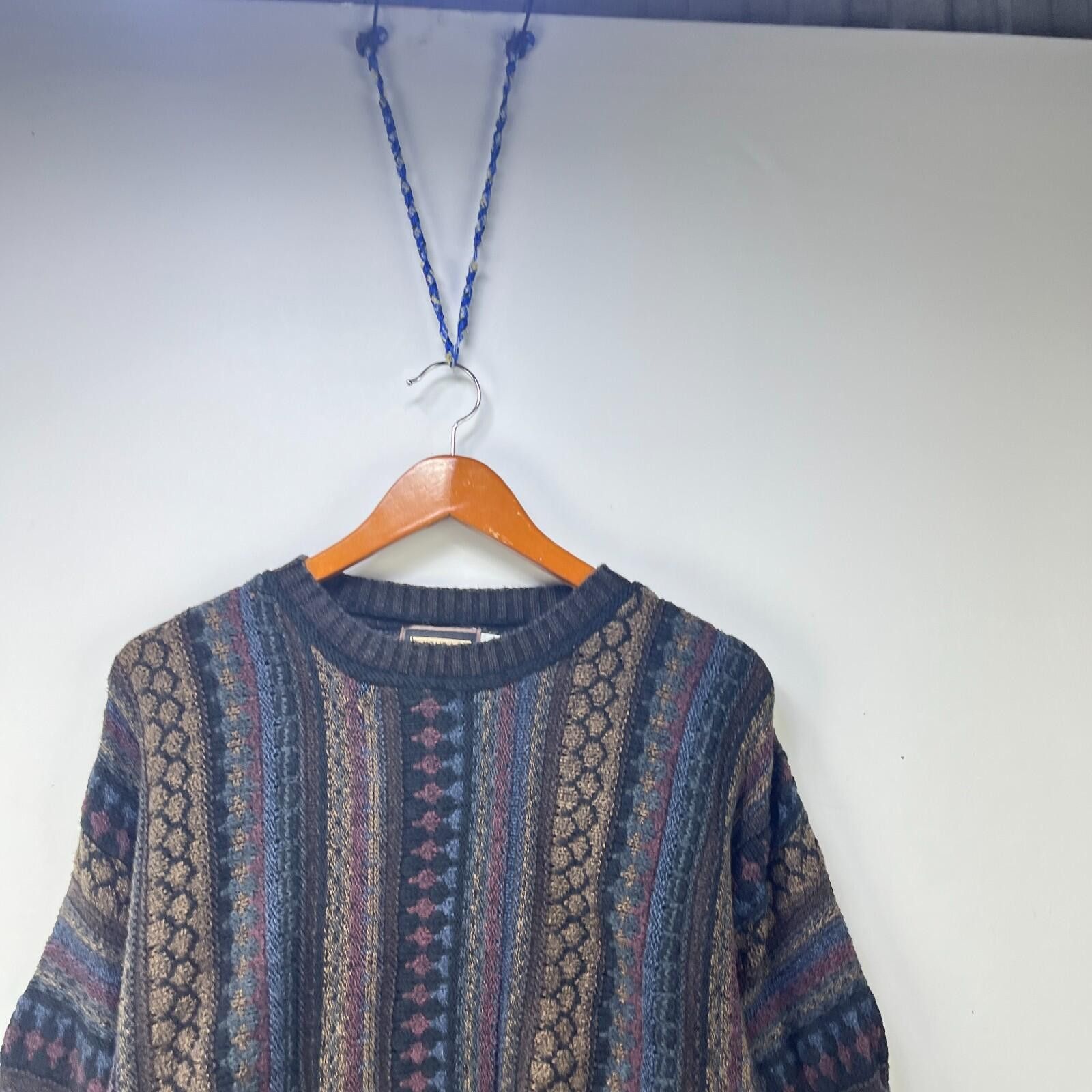 Bachrach Vintage 90s Bachrach Coogi Style 3D Knit Sweater Large Size US L / EU 52-54 / 3 - 2 Thumbnail