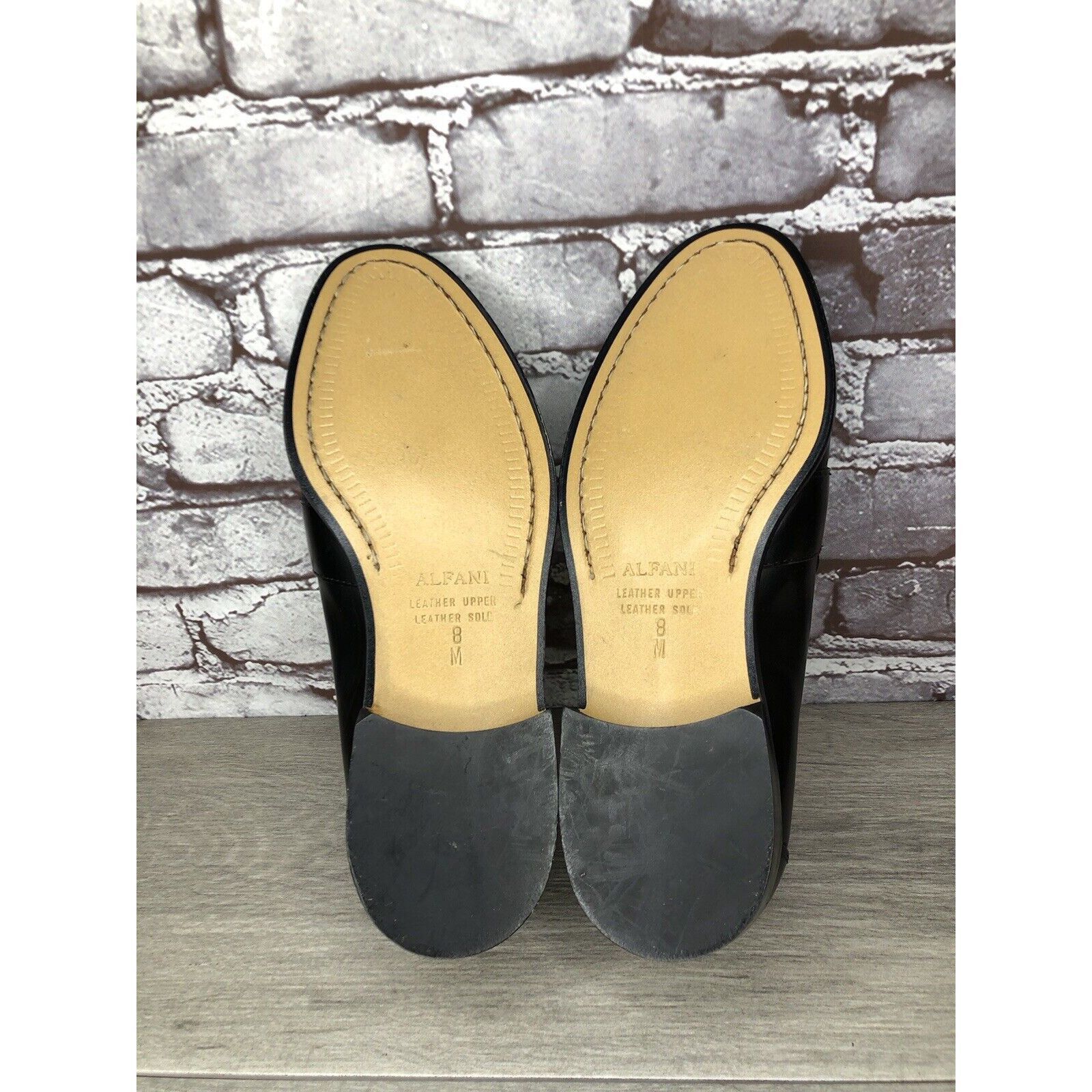 Alfani Alfani Black Leather Braided Tassel Loafers Italy Dress Shoe Size US 8 / EU 41 - 7 Thumbnail