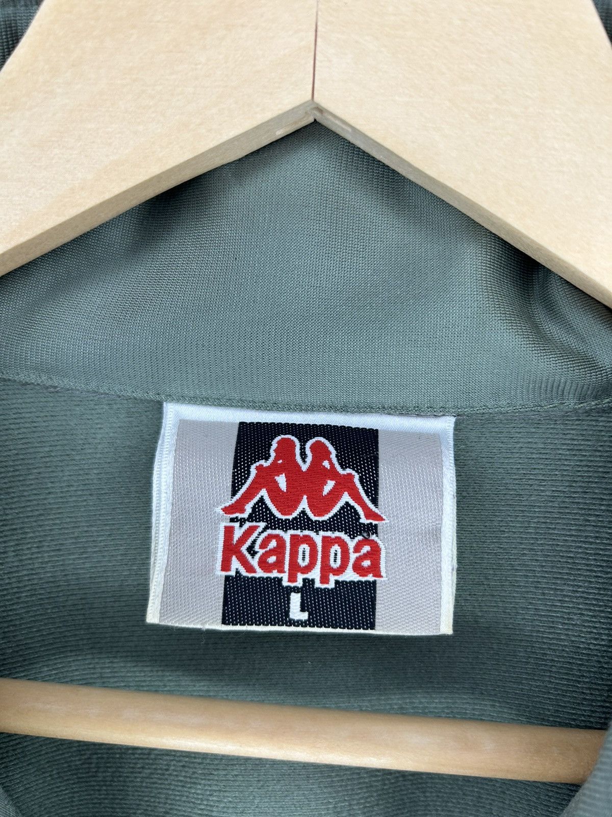 Kappa × Vintage Vintage 90s Kappa Olive Green Track Jacket Size US M / EU 48-50 / 2 - 7 Thumbnail
