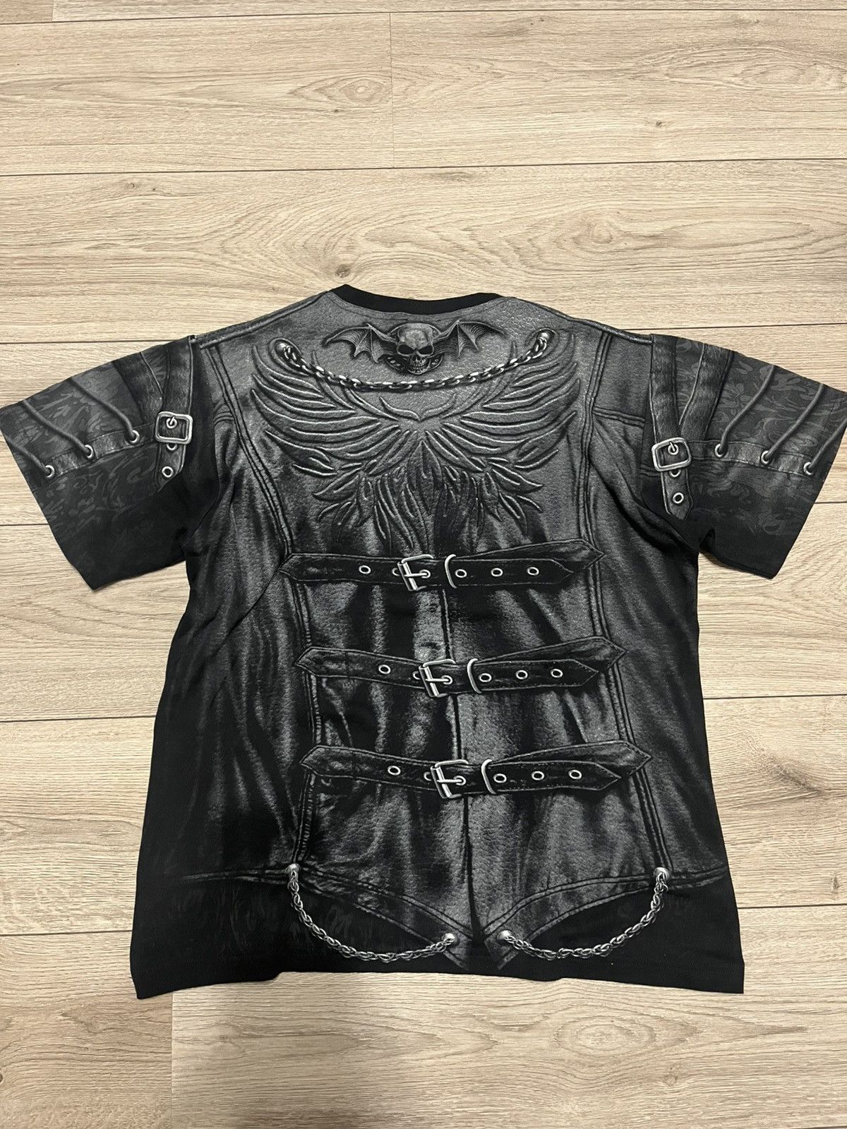 Vintage Mens All Over Print AOP Y2K 2000s Cyber Goth T Shirt Size US L / EU 52-54 / 3 - 5 Thumbnail