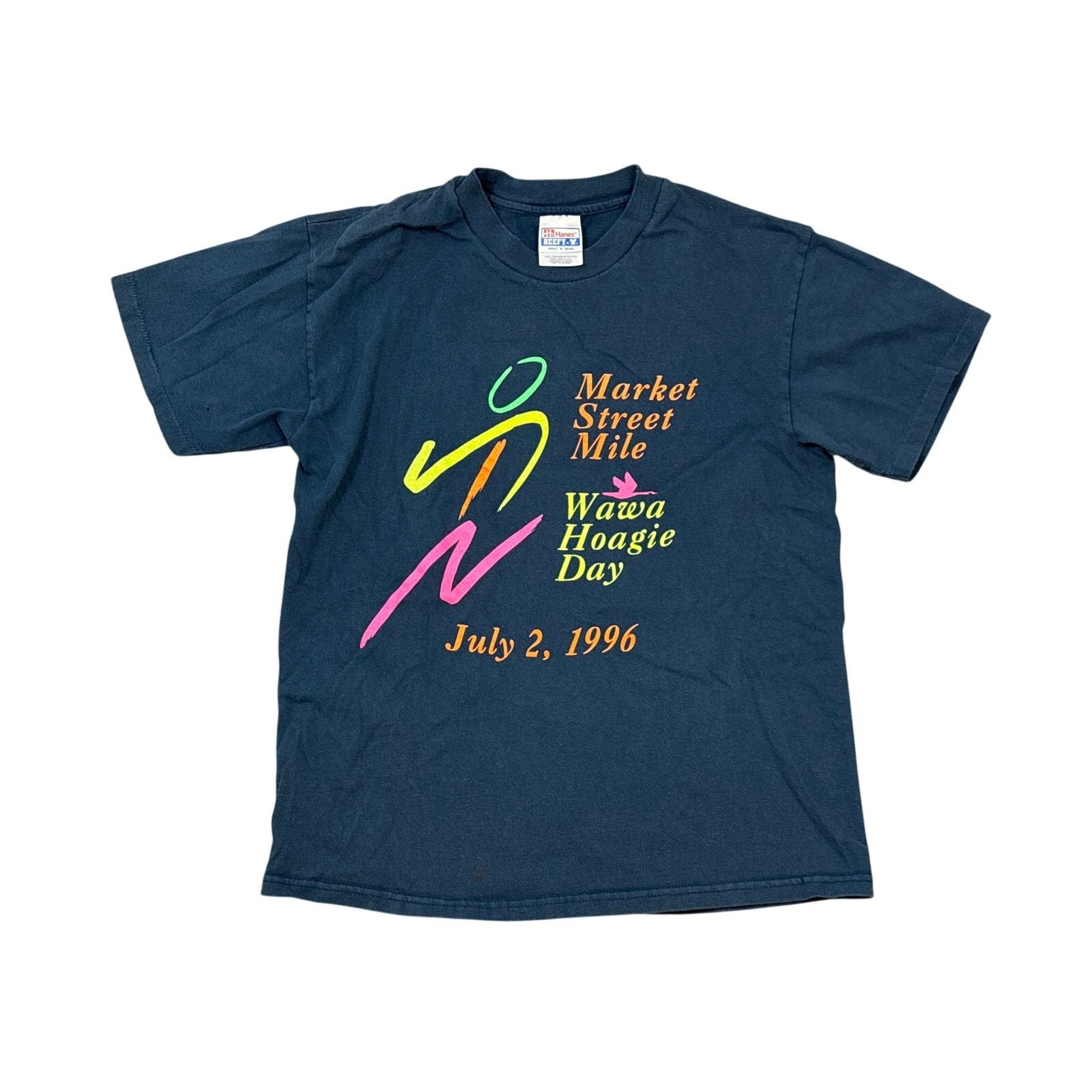 Hanes Vtg 96 Market Street Mile Wawa Hoagie Day July 2 grey Hanes Size US M / EU 48-50 / 2 - 1 Thumbnail