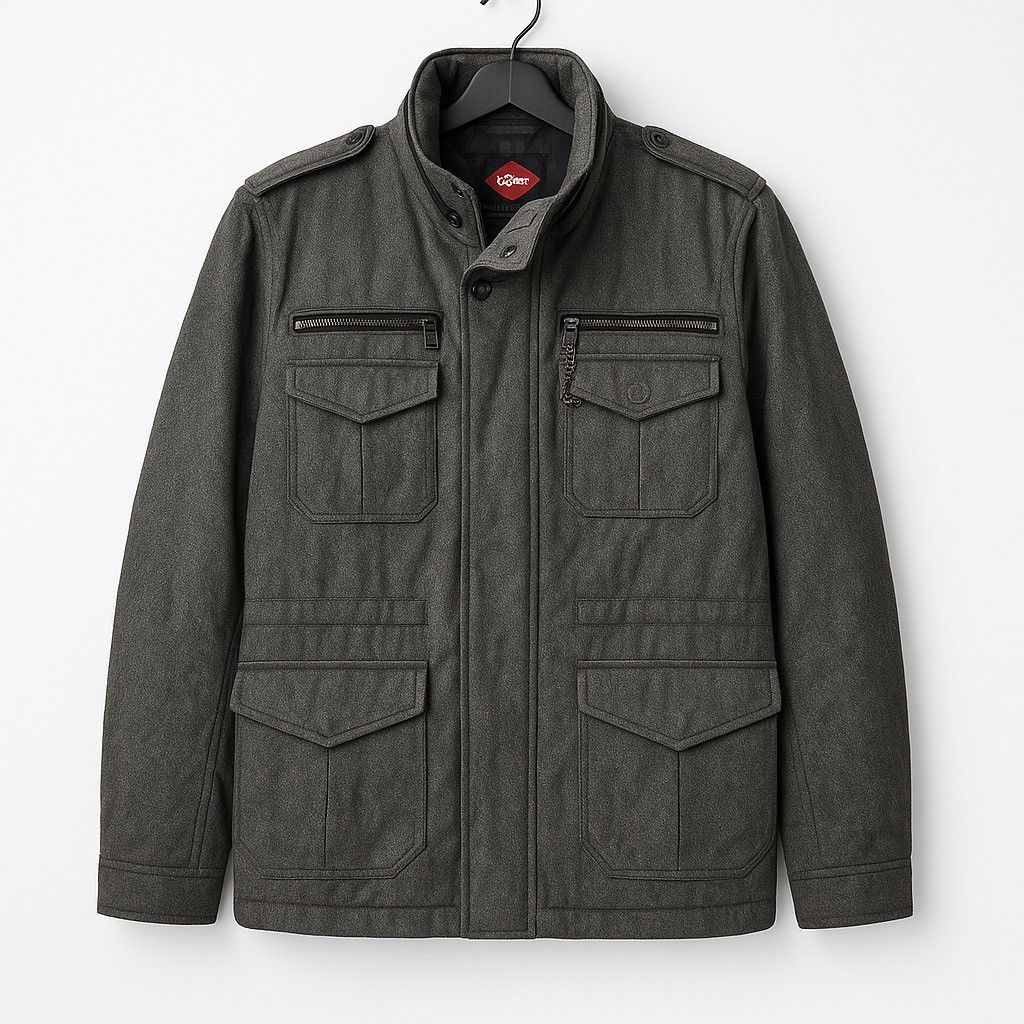 Lee Lee Cooper Quilted Military Field Jacket – Grey – Vintage Size US M / EU 48-50 / 2 - 1 Thumbnail