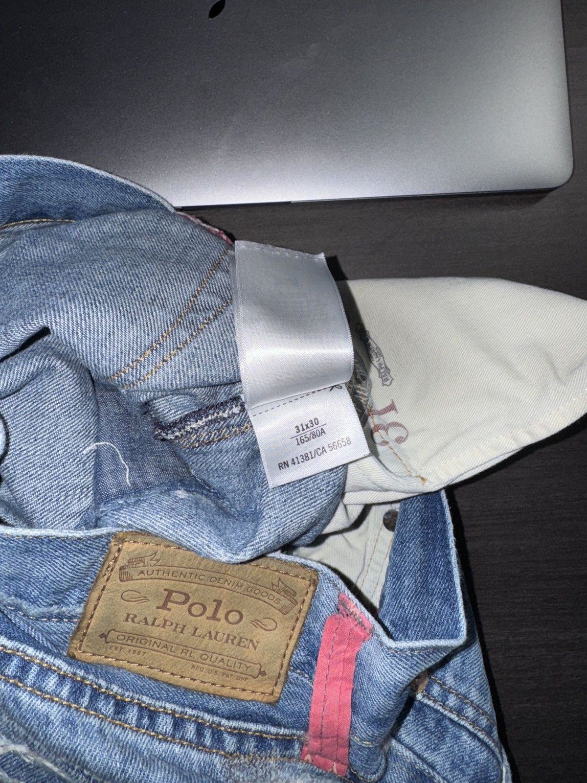 Polo Ralph Lauren Sullivan Slim Patchwork Bandana Distressed Denim 31/30 Size US 30 / EU 46 - 6 Thumbnail