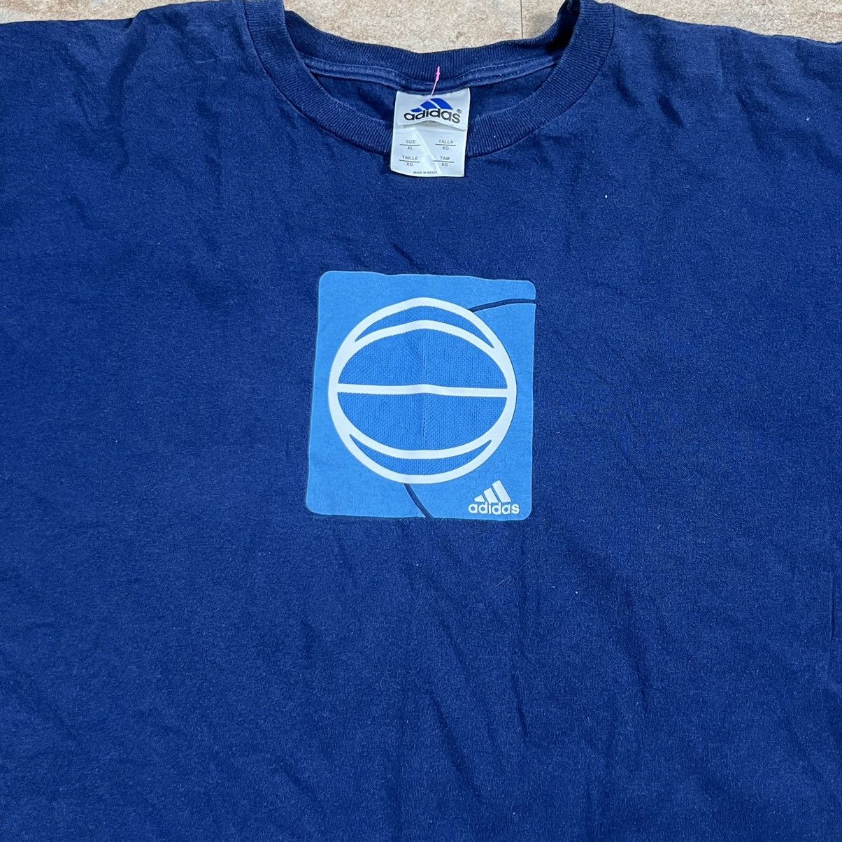 Adidas × Vintage Vintage 90s Adidas Basketball Tshirt Size XL Size US XL / EU 56 / 4 - 2 Thumbnail