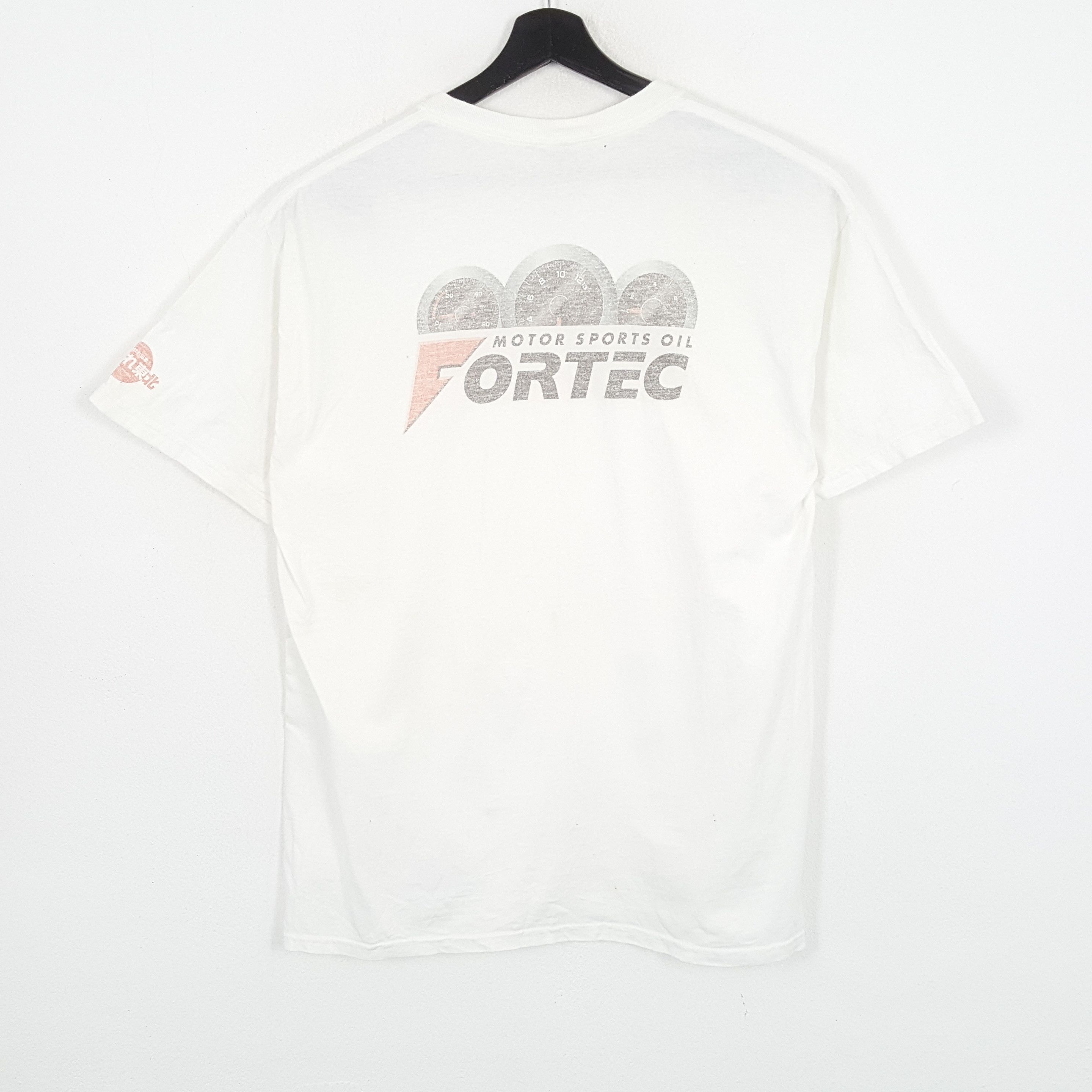 Vintage FORTEC MOTOR SPORT OIL Racing Style Backprint Tshirt Size US L / EU 52-54 / 3 - 1 Thumbnail