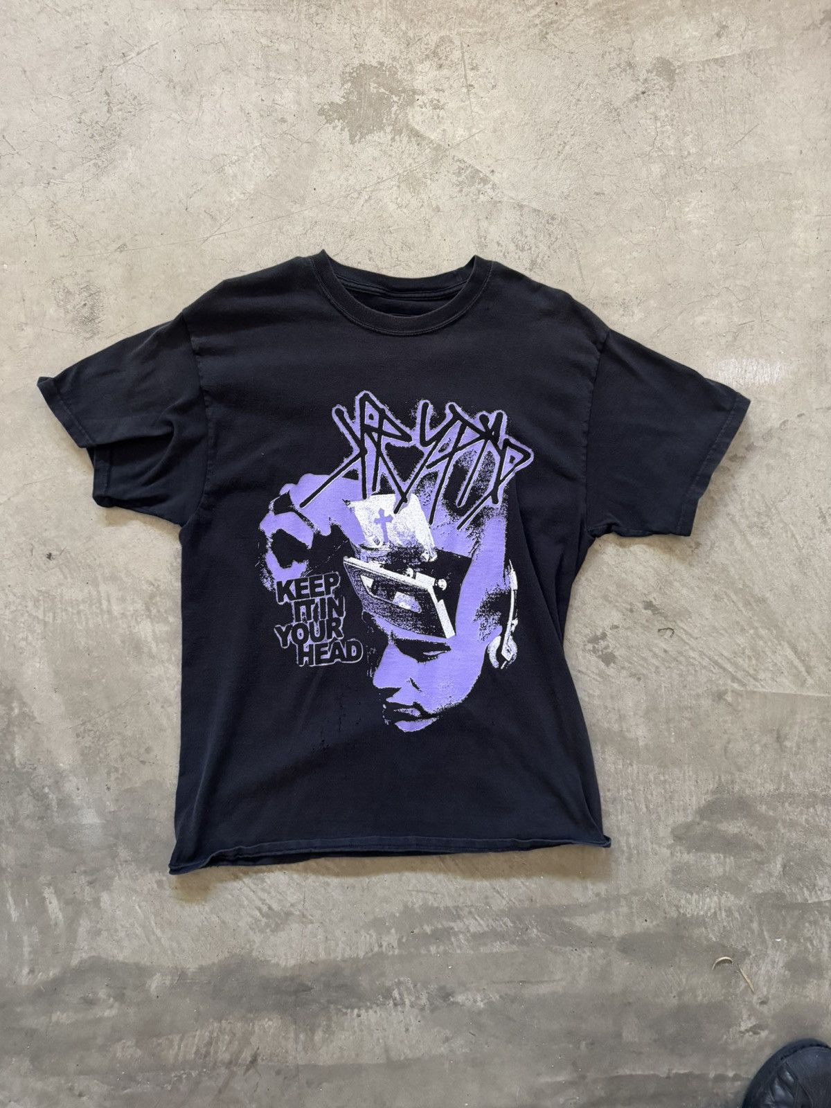 Half Evil × Ransom Clothing × basketcase gallery Krypto Tee (Black & Purple) Size US L / EU 52-54 / 3 - 1 Thumbnail