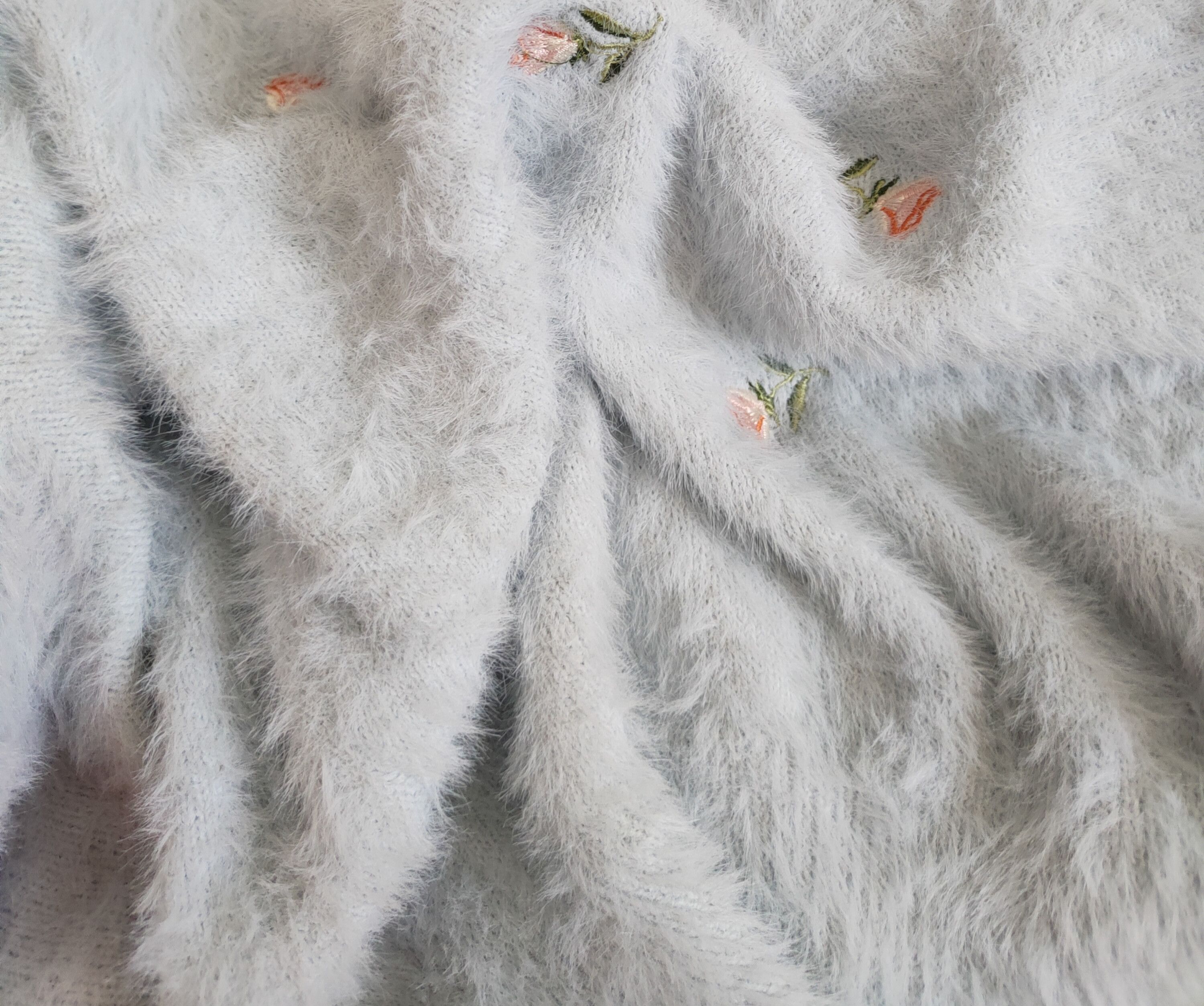 Japanese Brand × Vintage Dazzlin Blue Flowers Fur Mohair Knitwear Size M / US 6-8 / IT 42-44 - 11 Thumbnail