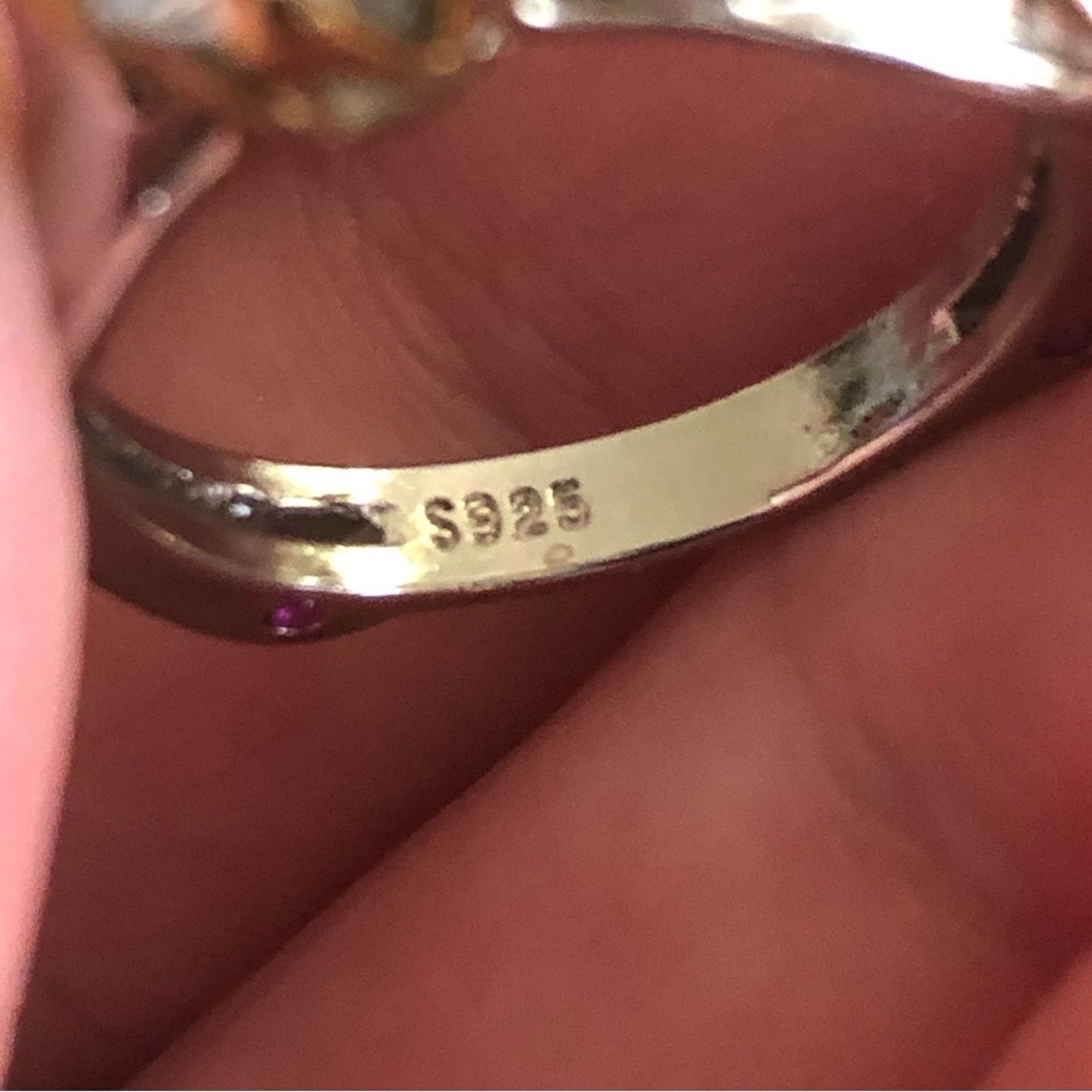 Jewelry 18kt gold and sterling silver 7mm CZ cocktail ring 8 NIB Size ONE SIZE - 6 Thumbnail