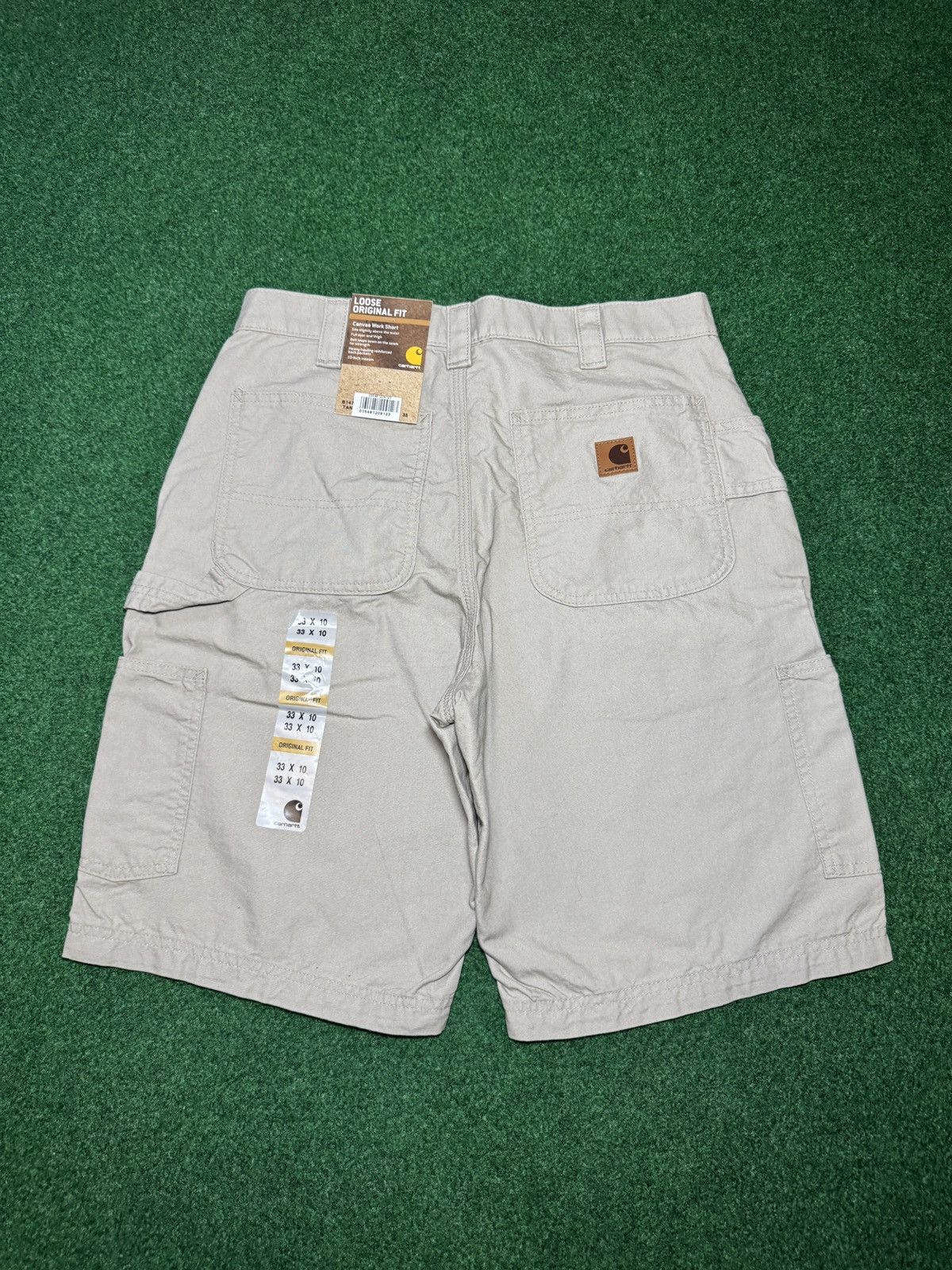 Carhartt NWT Carhartt Biege Baggy Skater Grunge Carpenter Shorts Size US 33 - 1 Thumbnail