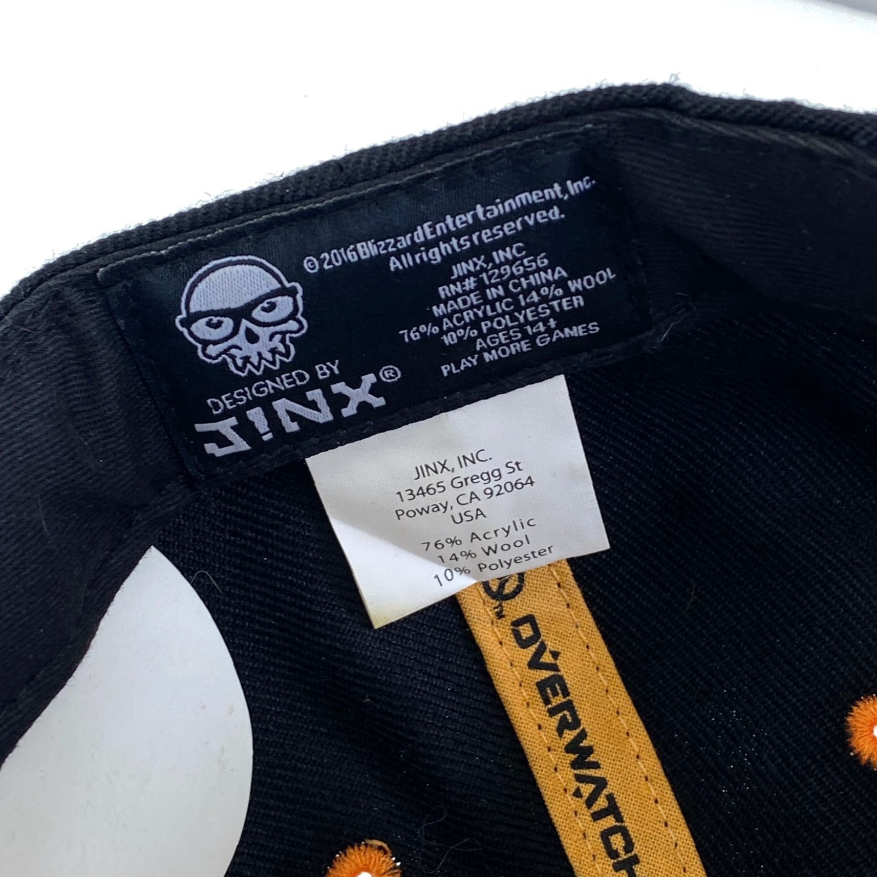 Vintage Jinx/ThinkGeek Overwatch Game Snapback Hat Black Yellow Embroidered Official Unisex Adults One Size Adjustable Breathable Canvas Cotton Polyester Hat Size ONE SIZE - 8 Thumbnail