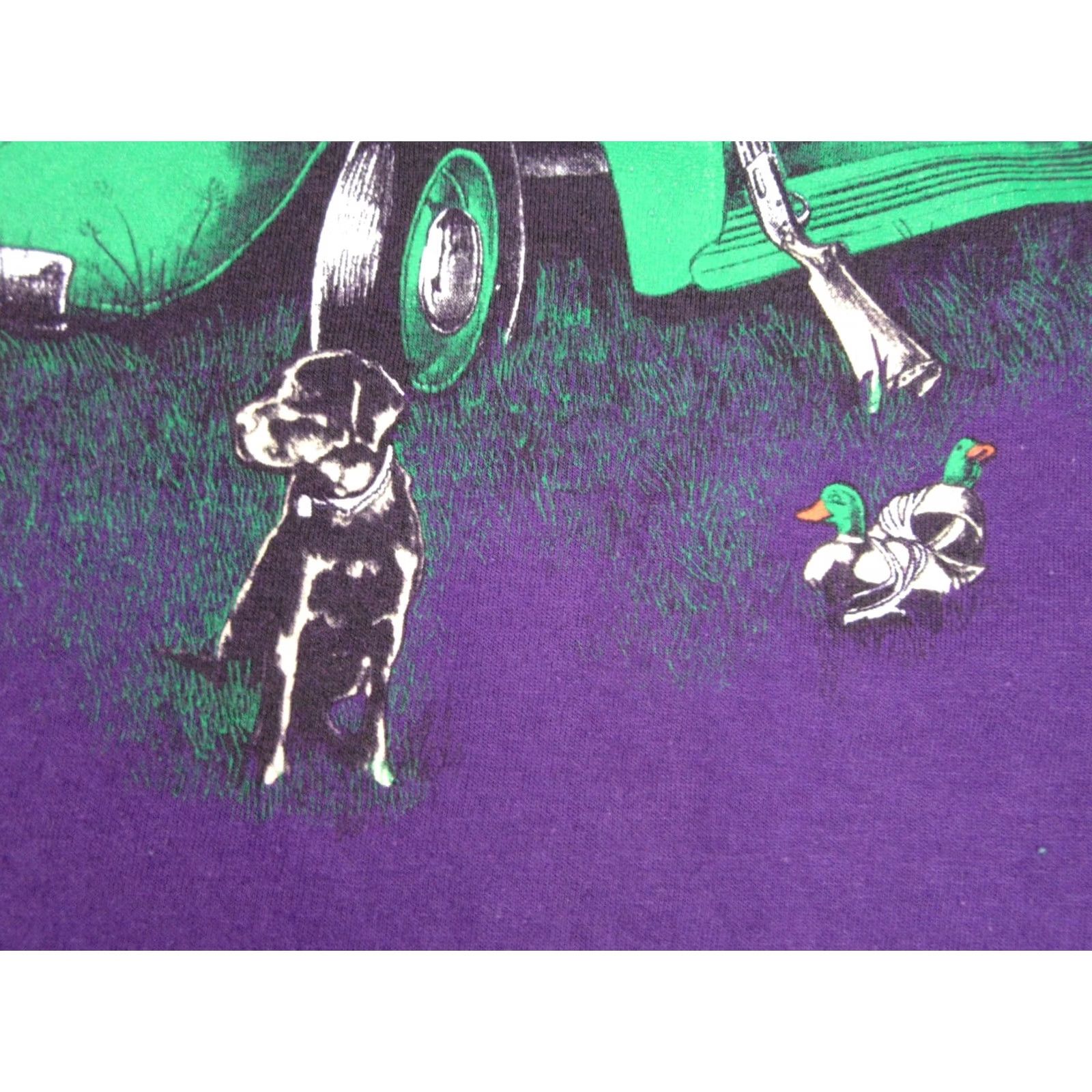 Hunter VINTAGE 90s dog T-Shirt L/XL paper thin single stitch PICKUP TRUCK SPECIAL HUNTERS Men Size US L / EU 52-54 / 3 - 7 Thumbnail