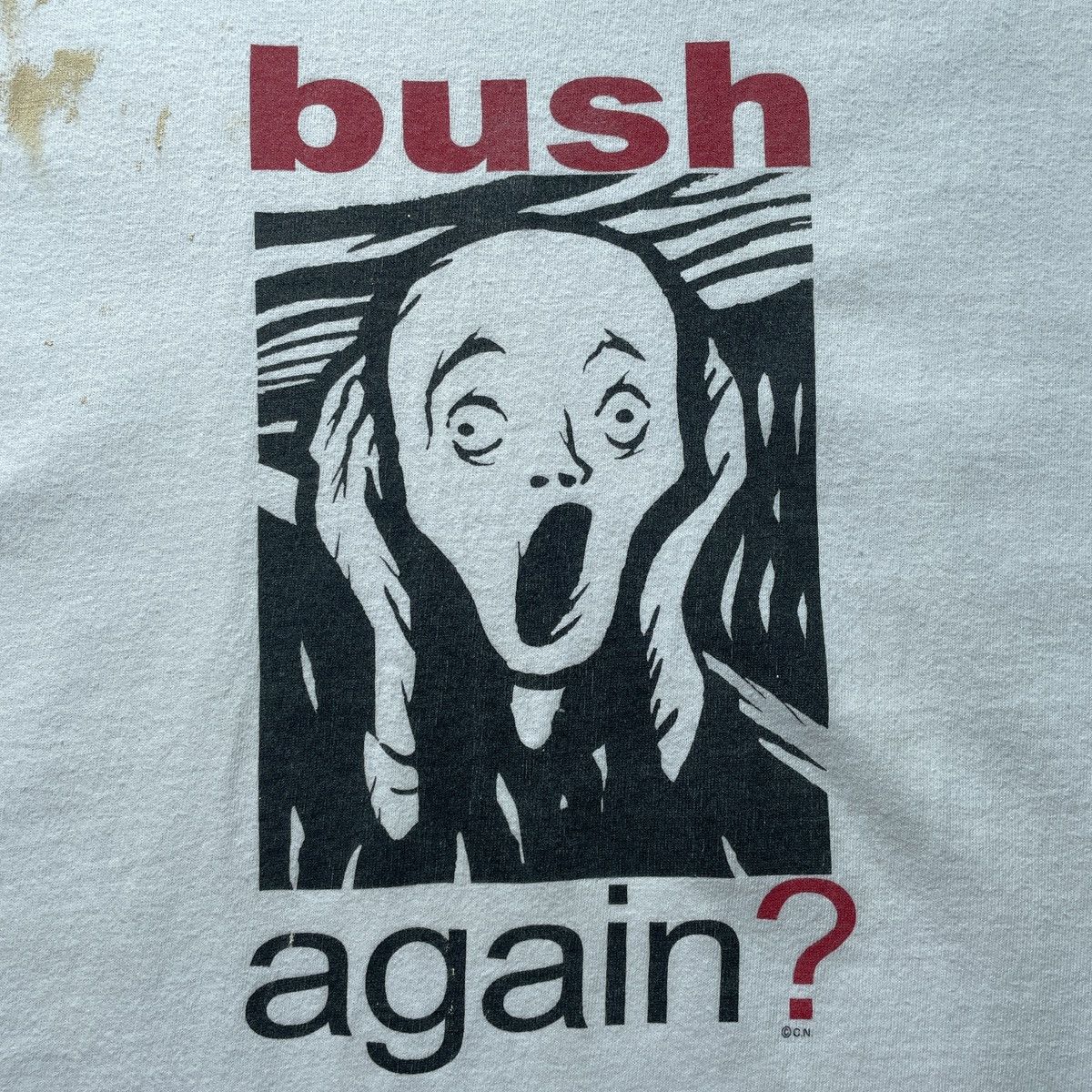 Vintage The Scream George w Bush again art political funny parody Size US XXL / EU 58 / 5 - 2 Thumbnail