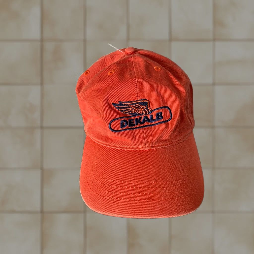 Vintage DEKALB Illinois Orange Fighting Illini Adjustable Cap Hat Basketball Strapback Size ONE SIZE - 1 Thumbnail