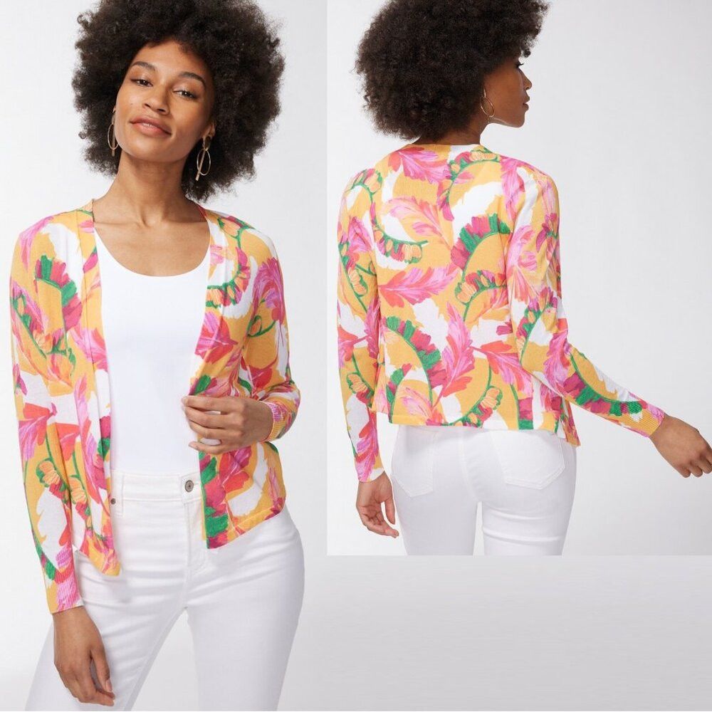 Chicos New Chico's Summer Romance Foliage Topper Size 1 US M Size M / US 6-8 / IT 42-44 - 1 Thumbnail
