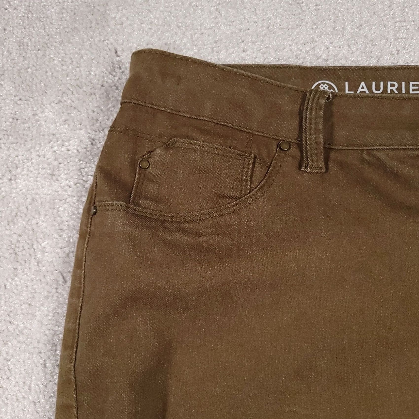 Vintage Laurie Felt Jeans Capri Women's 1XP Petite Brown Button Stretch Silky Dark Wash Denim 5-Pocket Size 27" / US 4 / IT 40 - 5 Thumbnail