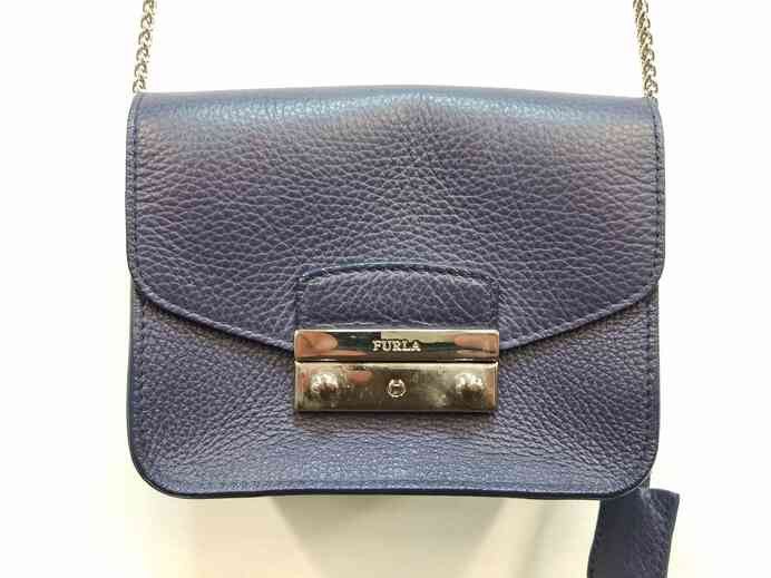 Furla FURLA Julia Mini Bag Chain Strap w/ Lock & Key Indigo Size ONE SIZE - 1 Thumbnail