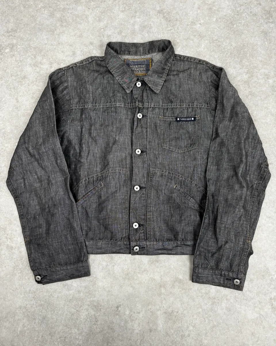 Marithe + Francois Girbaud 2000s Marithé + François Girbaud Grey Denim Trucker Jacket Size M / US 6-8 / IT 42-44 - 1 Thumbnail