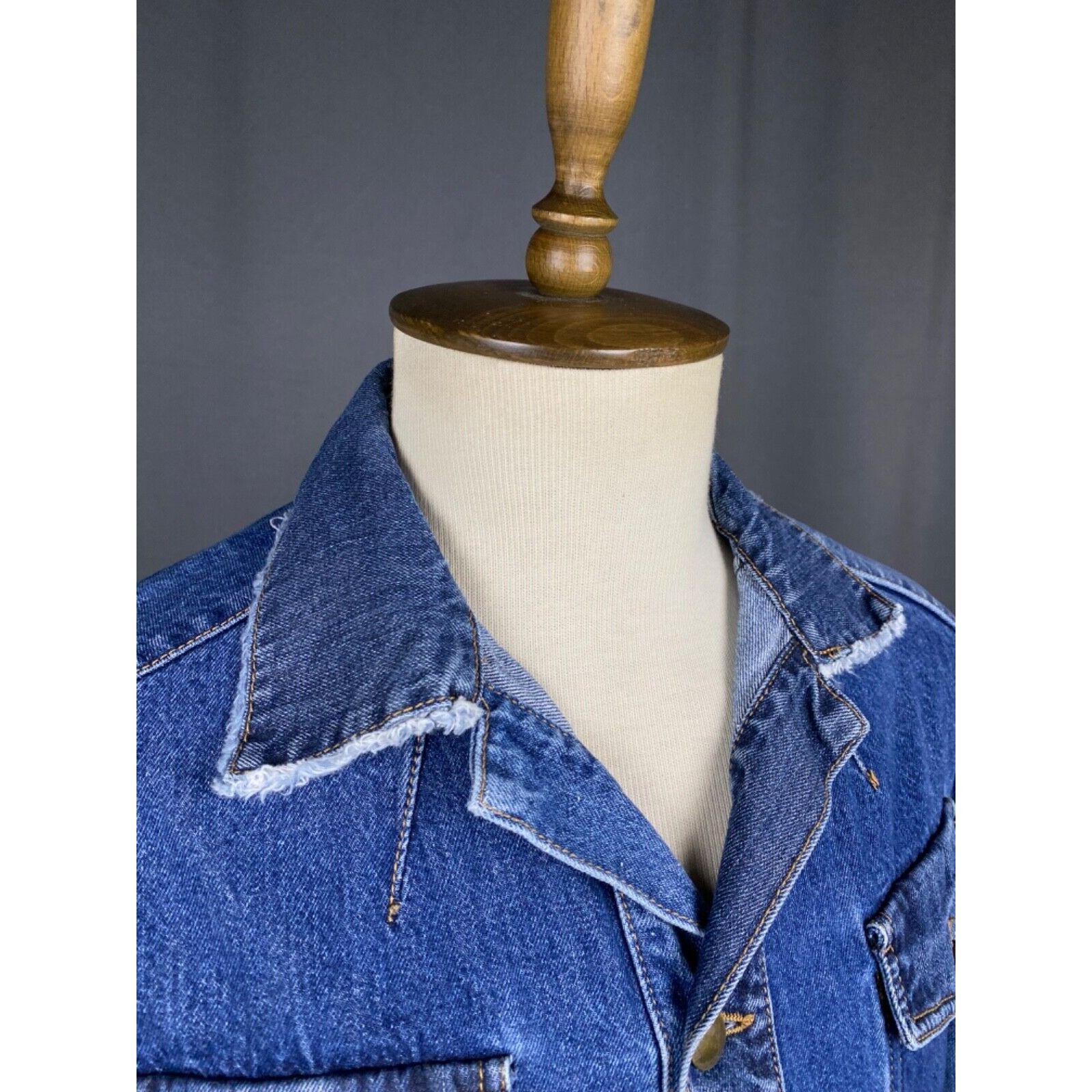 Alexander McQueen Alexander McQueen Patchwork Denim Men's Blue Biker Jeans Jac Size US S / EU 44-46 / 1 - 6 Thumbnail