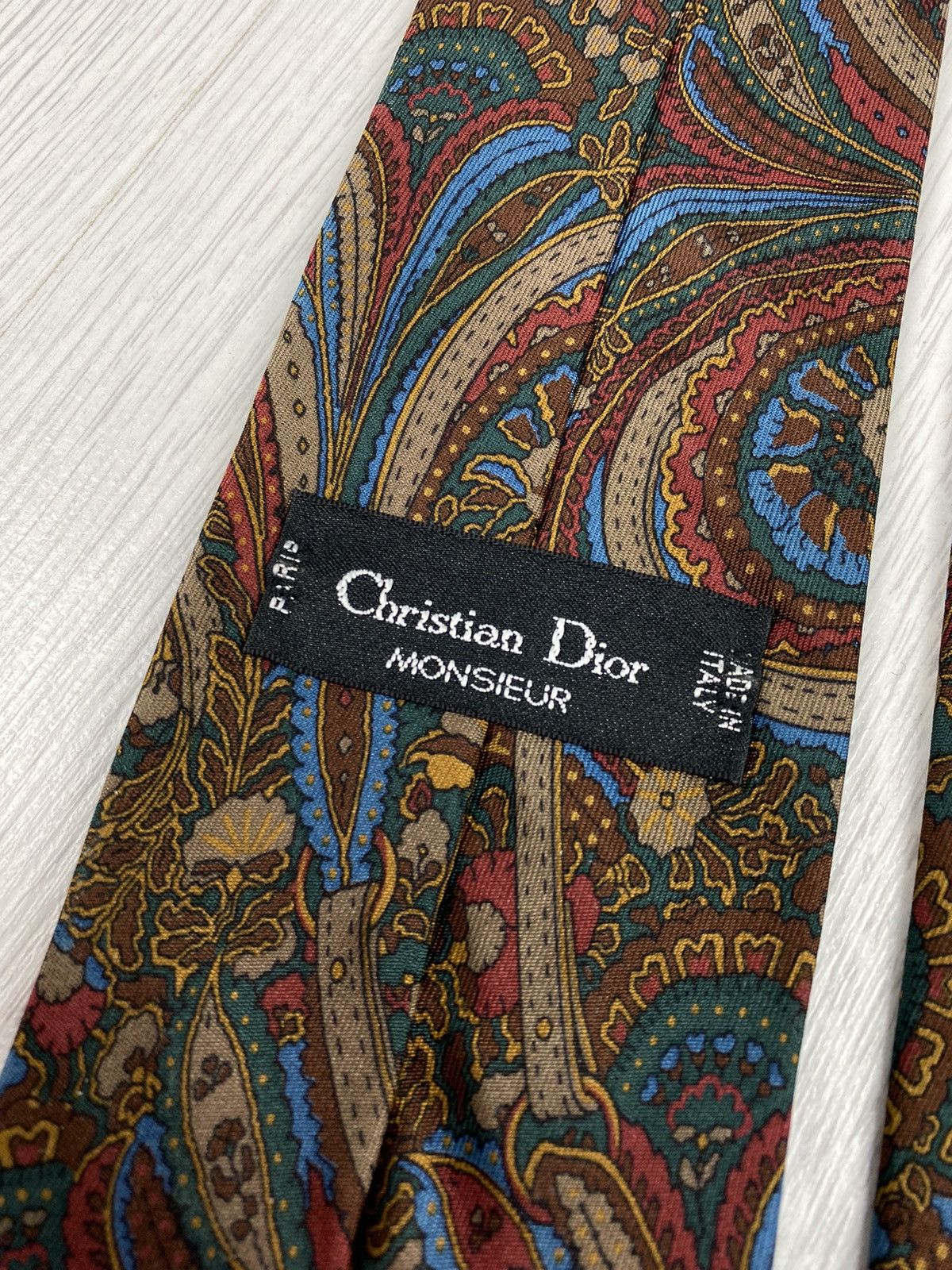 Christian Dior Monsieur Vintage Christian Dior Monsieur Floral Tie 100% Silk Size ONE SIZE - 5 Thumbnail