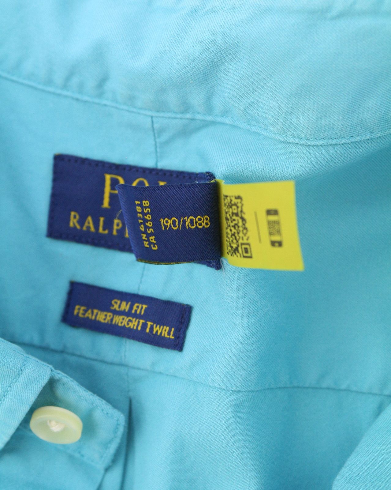 Ralph Lauren 2XL Blue Slim Fit Twill Button-Down Neck 87036 Size US XXL / EU 58 / 5 - 7 Thumbnail