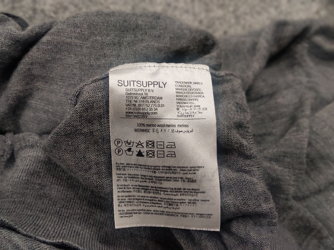 Suitsupply Suitsupply Sweatshirt Grey Merino Wool Long Sleeve Sweater Size US M / EU 48-50 / 2 - 10 Thumbnail