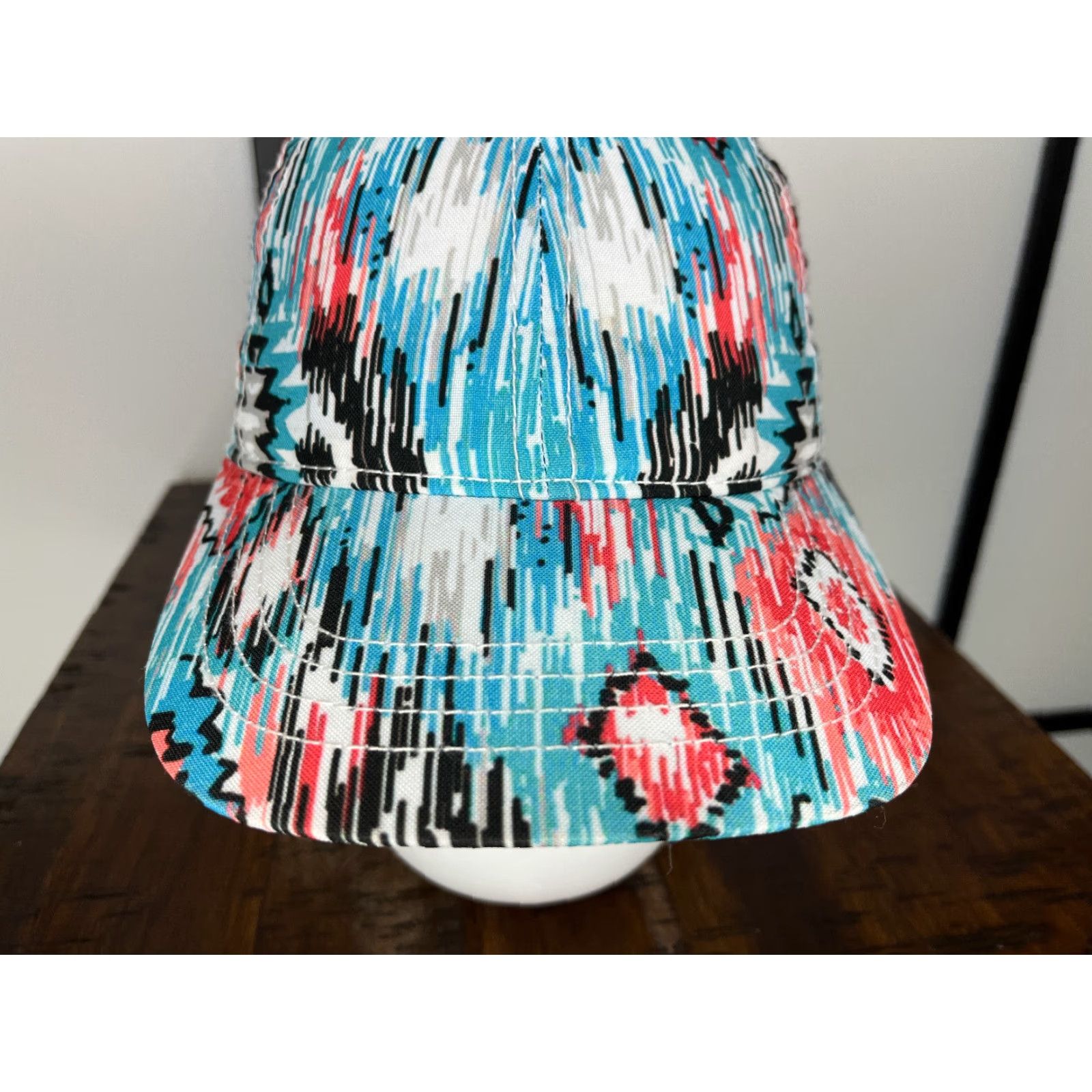 Walmart Walmart Hat Snap Back One Size Adult White Blue Multicolor Southwestern Aztec Size ONE SIZE - 3 Thumbnail