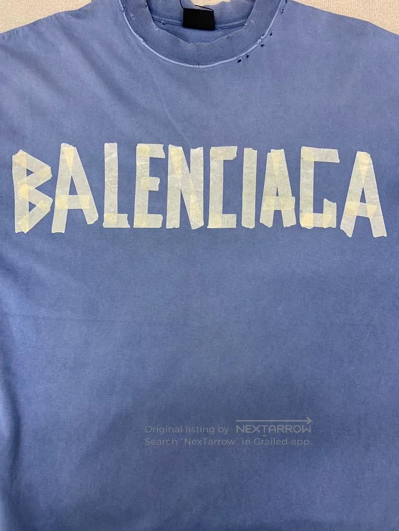 Balenciaga Balenciaga Tape letter logo printed round neck short-sleev Size US S / EU 44-46 / 1 - 3 Thumbnail