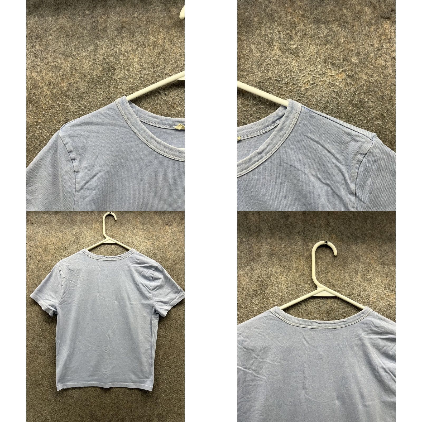 Madewell Madewell Shirt Womens Medium Blue Solid Crew Neck Short Sleeve Jersey Top Size M / US 6-8 / IT 42-44 - 8 Thumbnail