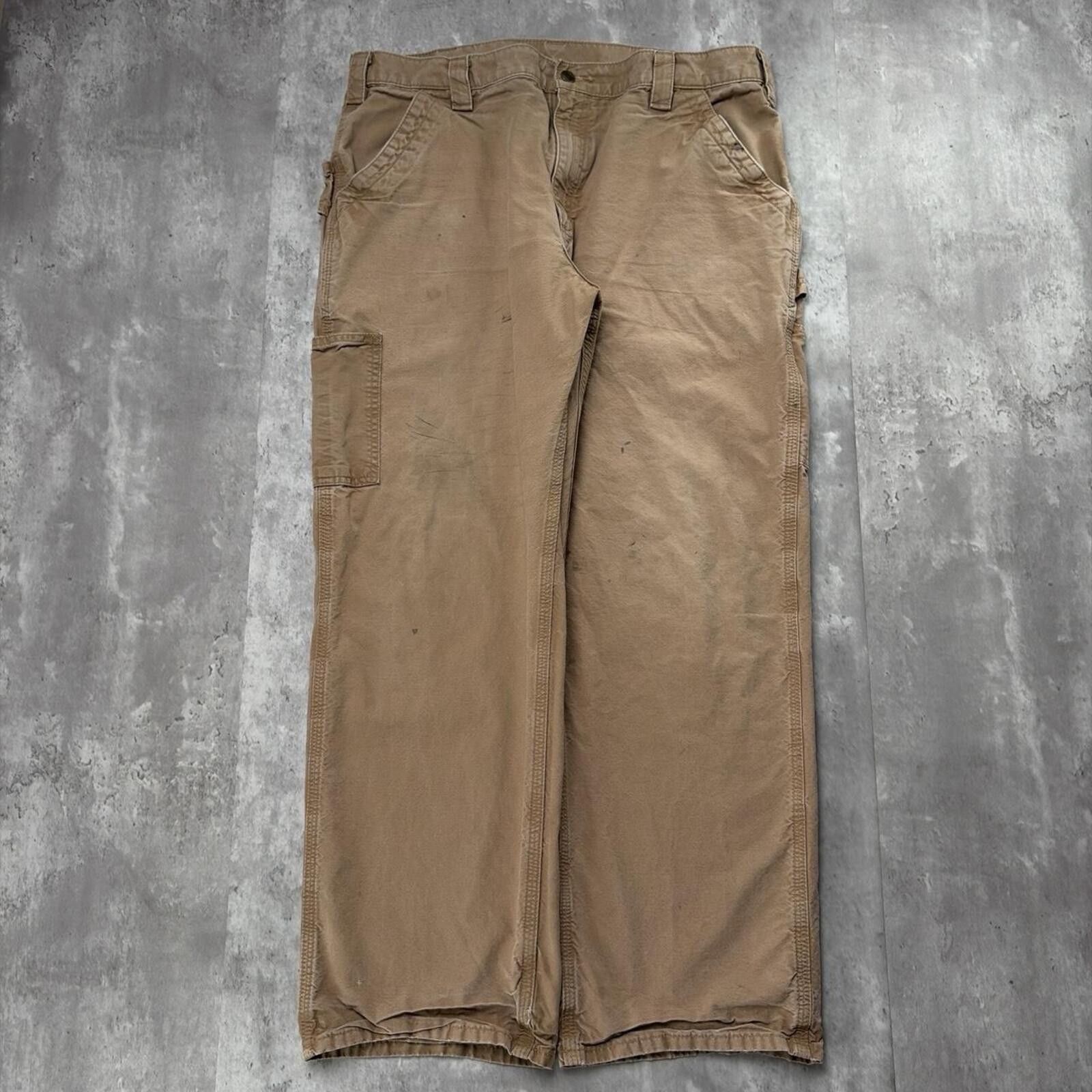 Carhartt Y2K Tan Carhartt Grunge Baggy Carpenter Skater Pants Size US 38 / EU 54 - 2 Thumbnail