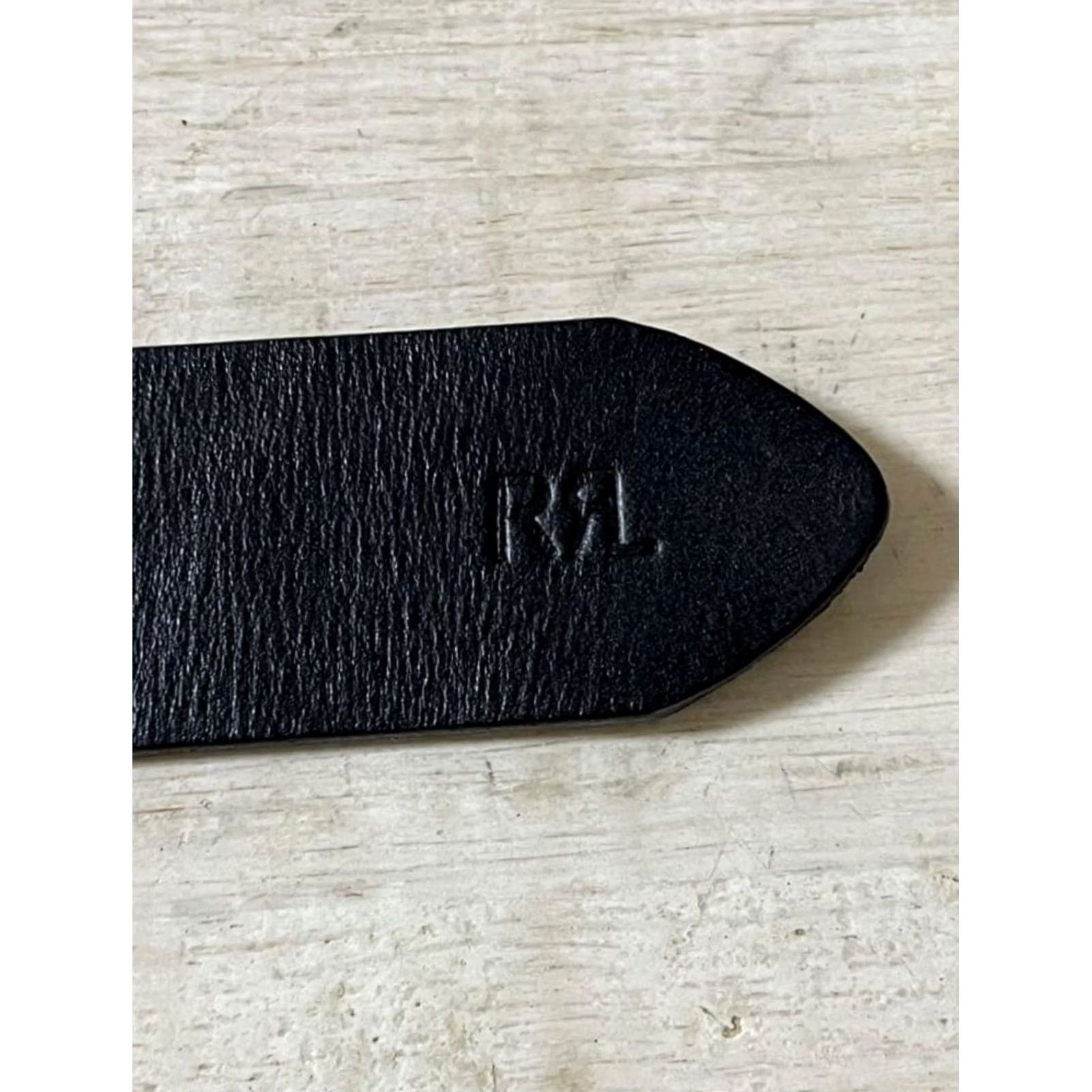 Ralph Lauren RRL Ralph Lauren Belt Black Leather Size 34 Men's Western Silver Buckle Size 34 - 4 Thumbnail